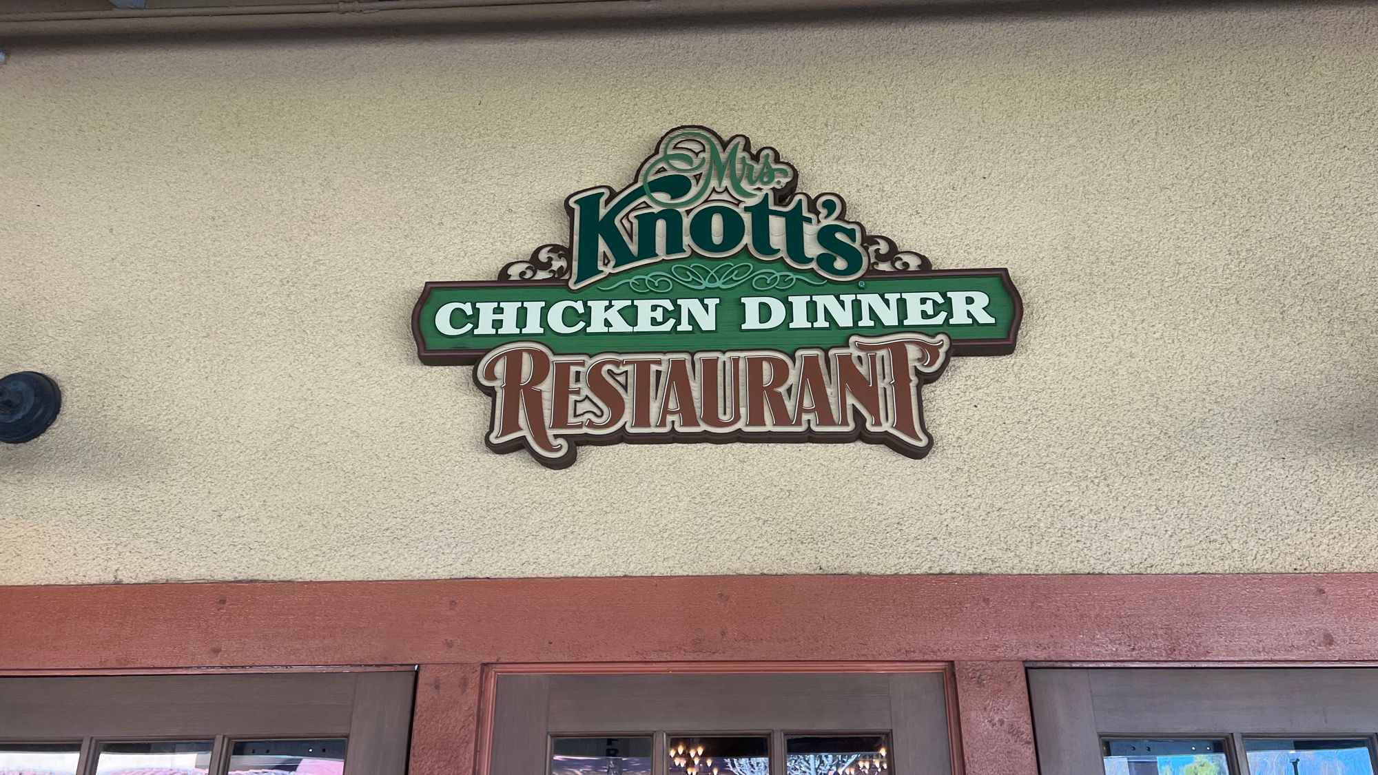 Mrs. Knott's Chicken Dinner Restaurant Sign