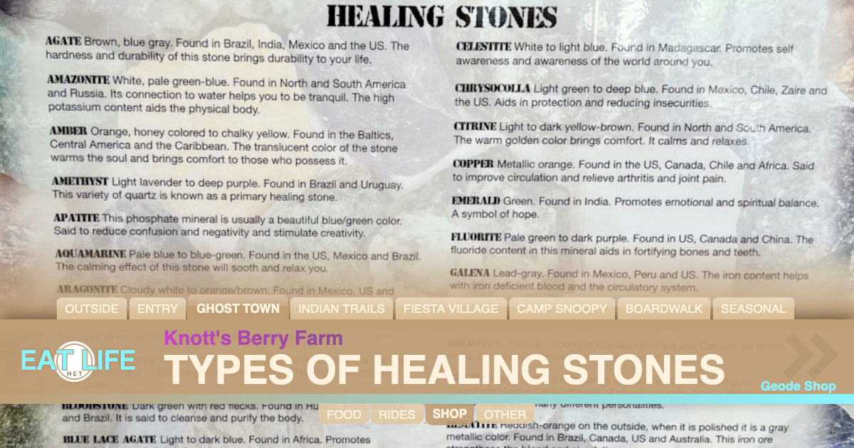 Types of Healing Stones