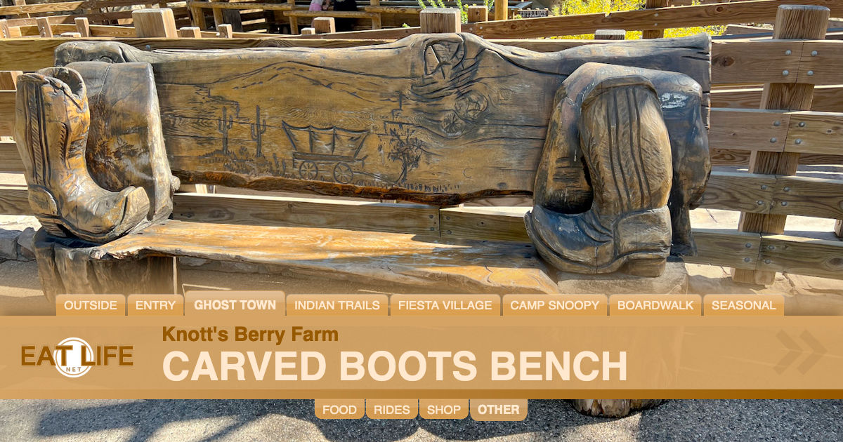 Carved Boots Bench