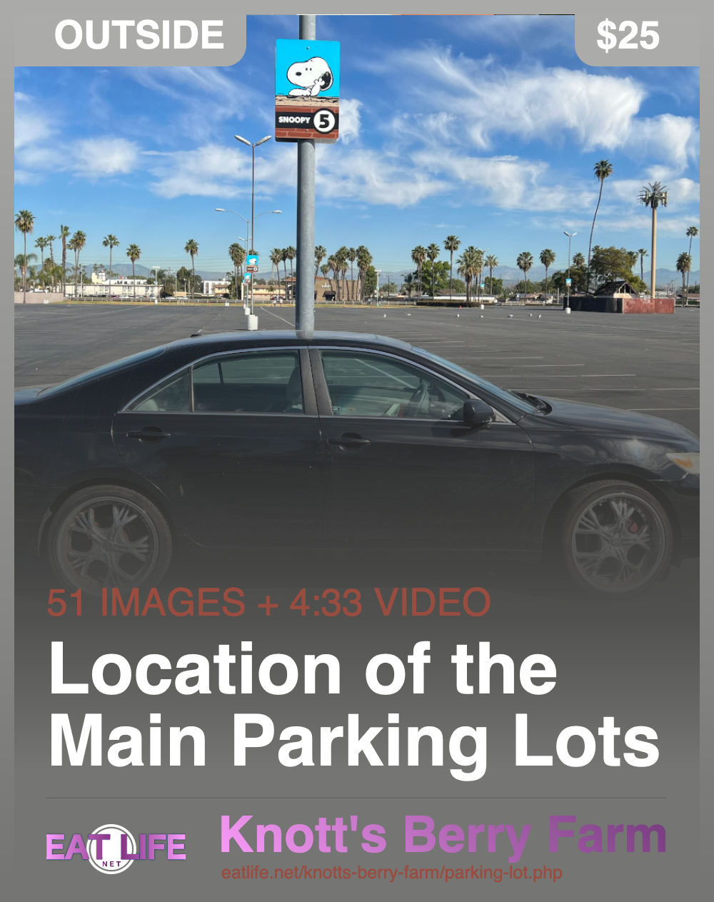 Parking Lots: $25