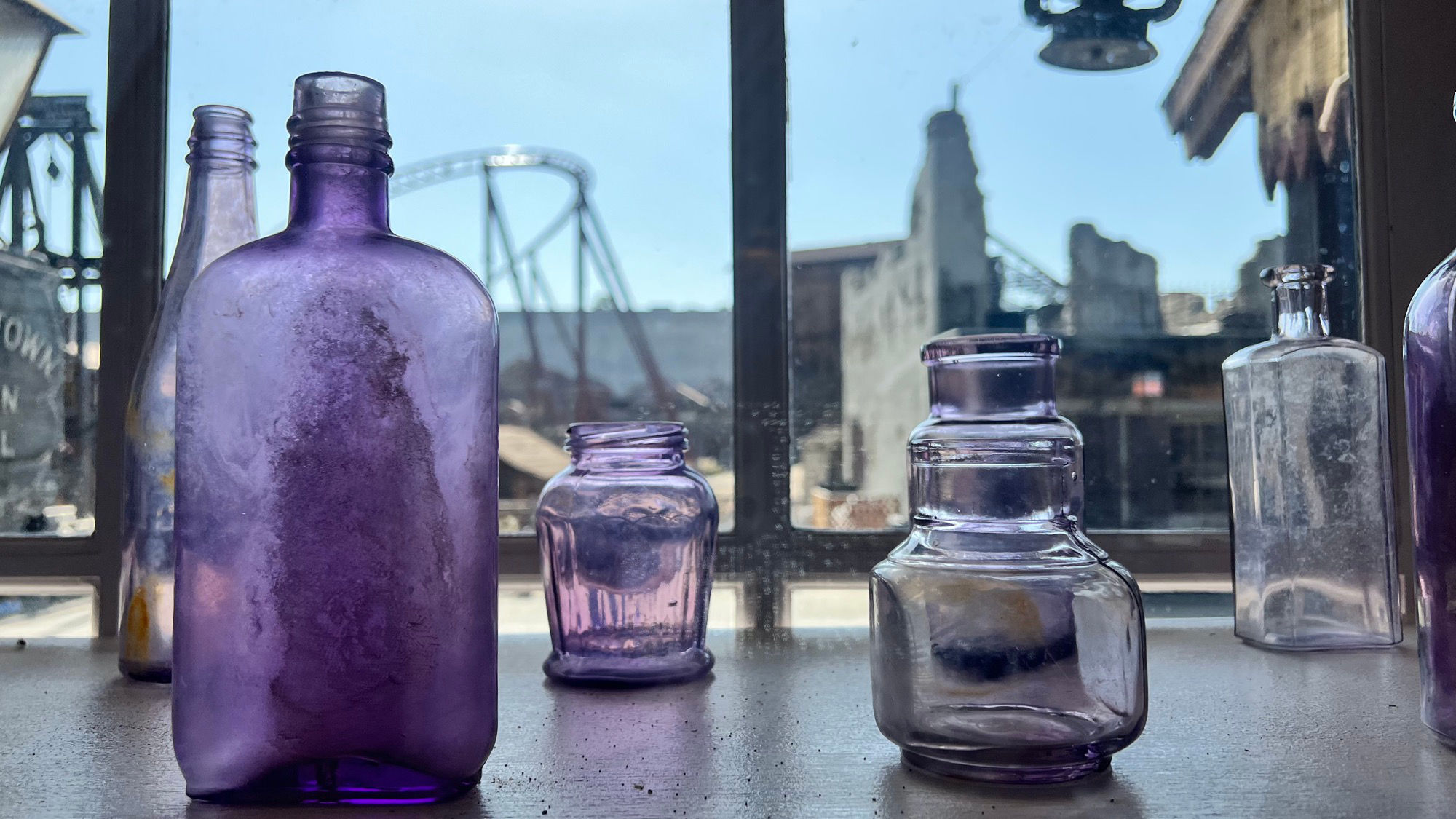Vintage Purple Bottles Lavender