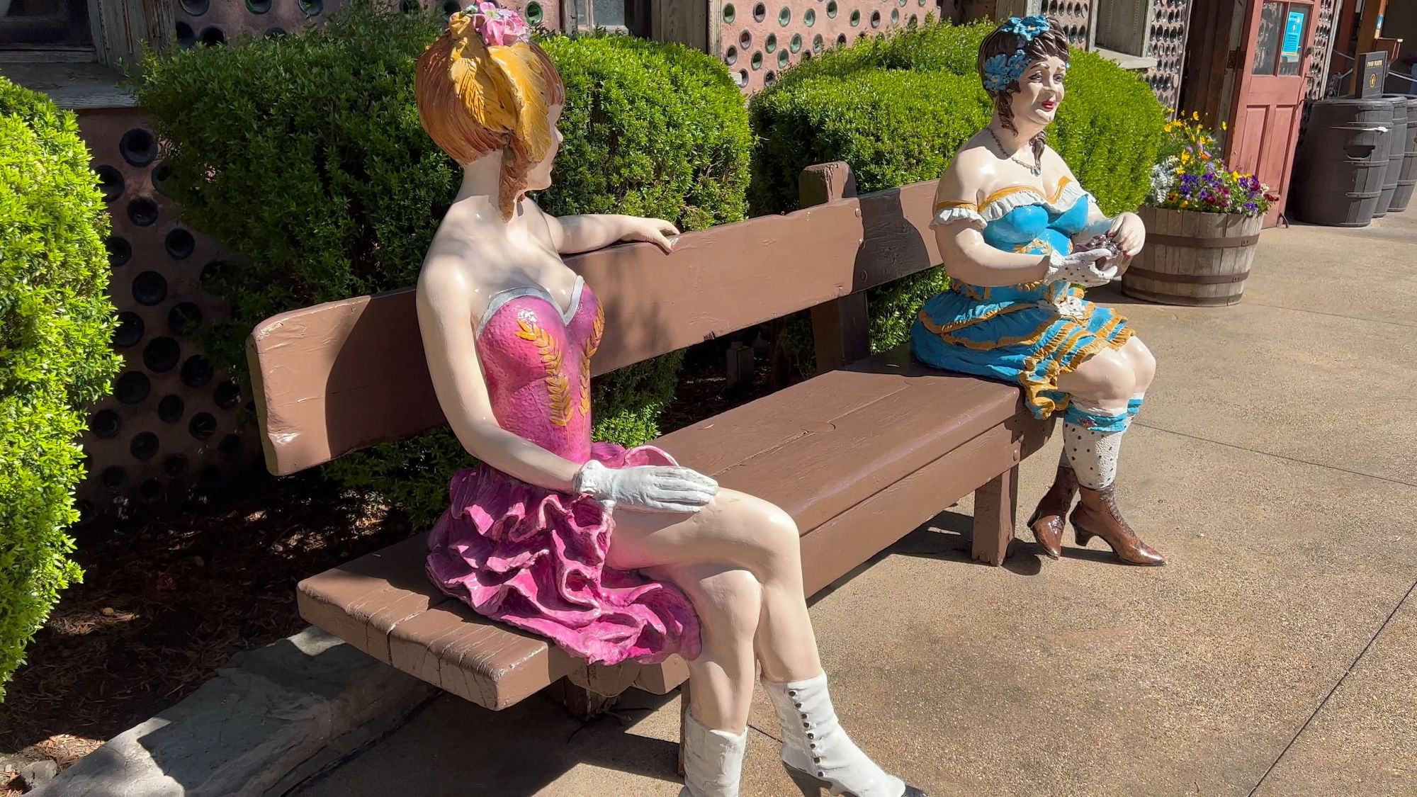 Saloon Girls Bench Sculpture