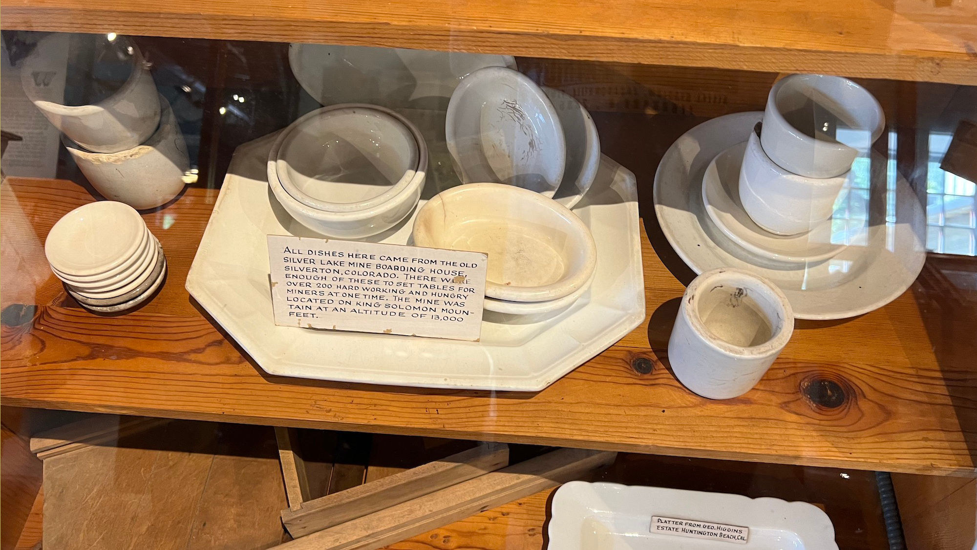 Silver Lake Mine Boarding House Dishes