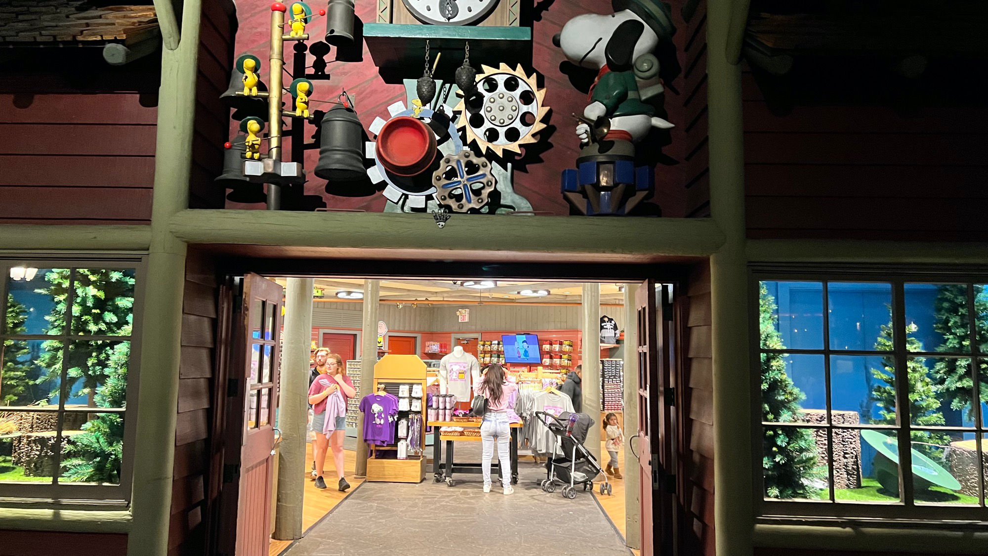 Snoopy's Camp Store Window Displays