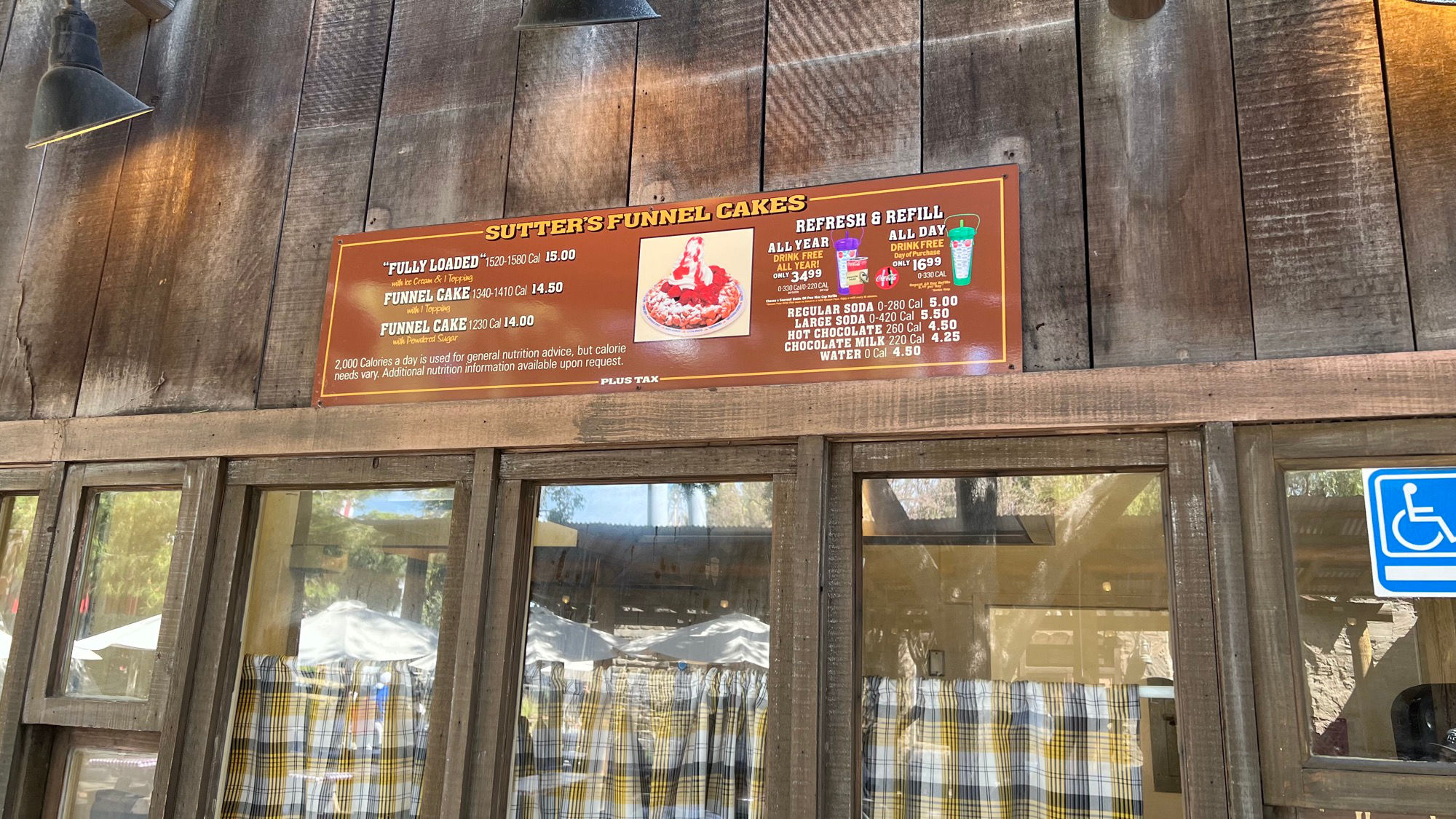 Sutter's Funnel Cakes Menu