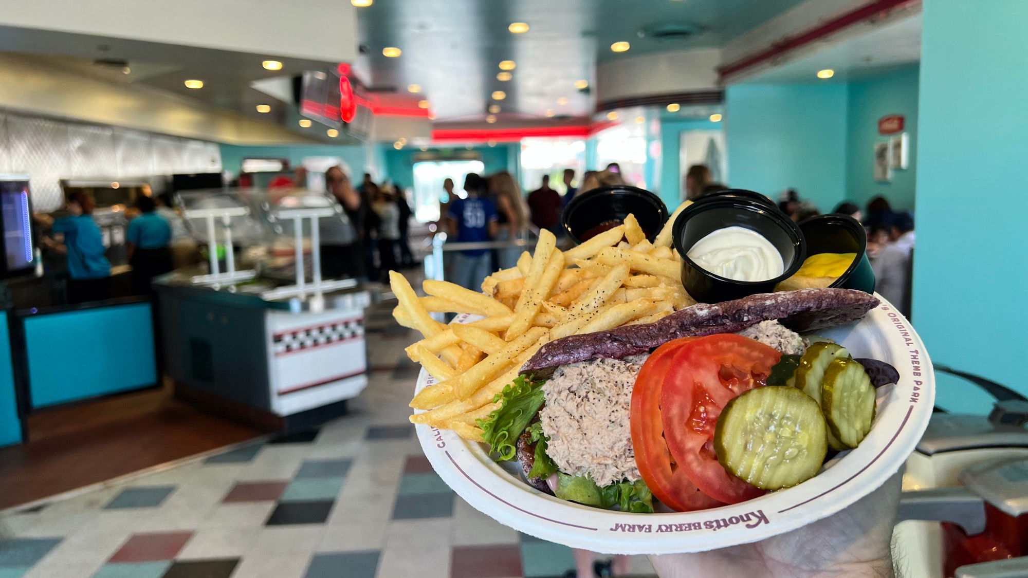 Tuna Sandwich Basket Boysenberry Roll