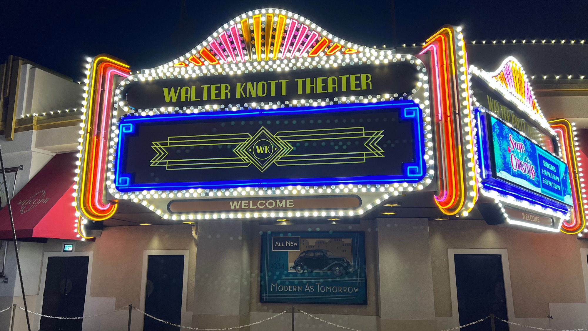 Walter Knott Theater at Night