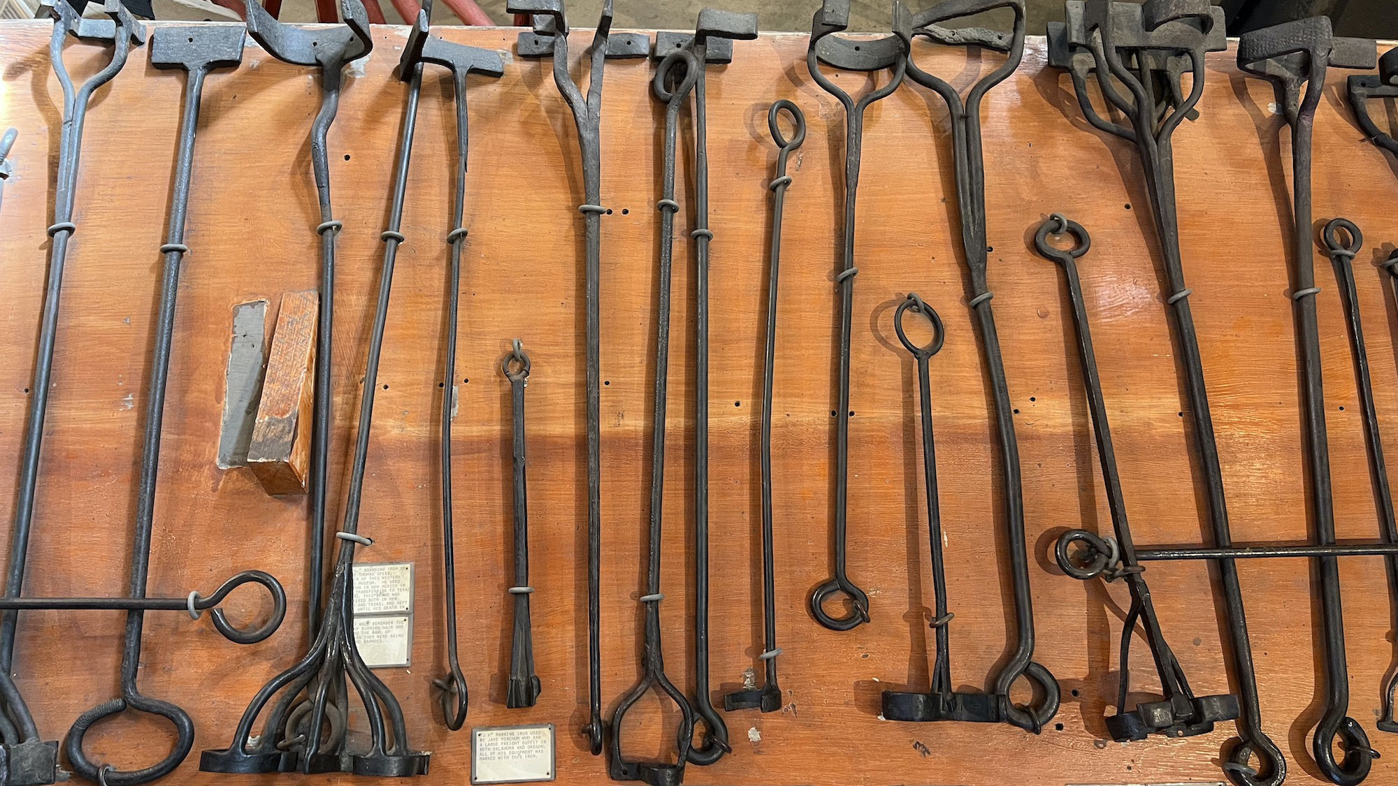 Western Trails Museum Branding Irons