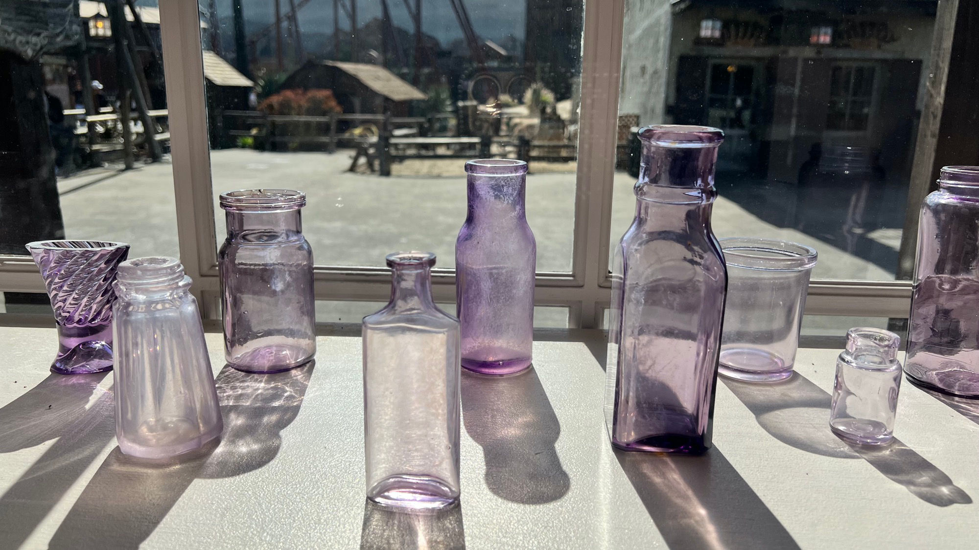 Western Trails Museum Vintage Purple Bottles