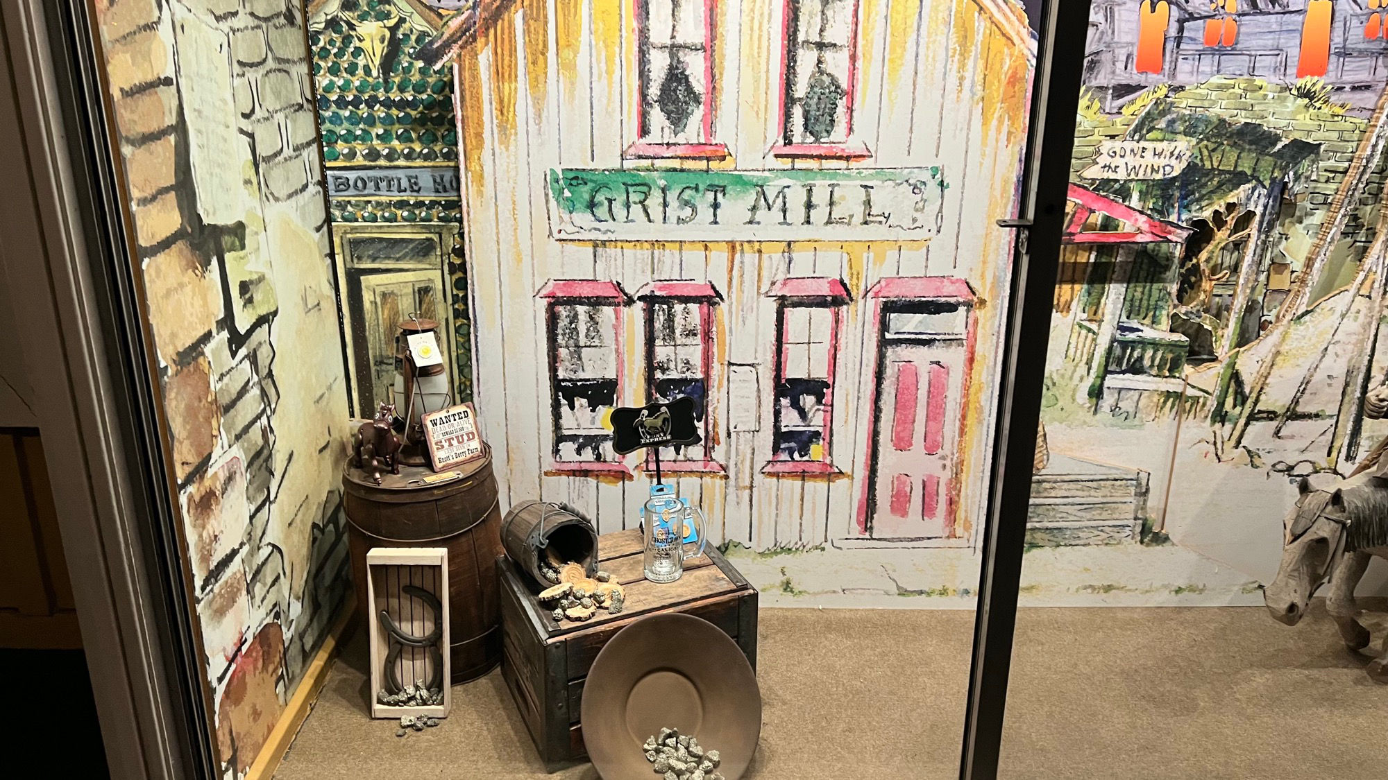 Virginia's Gift Shop Window Display Grist Mill