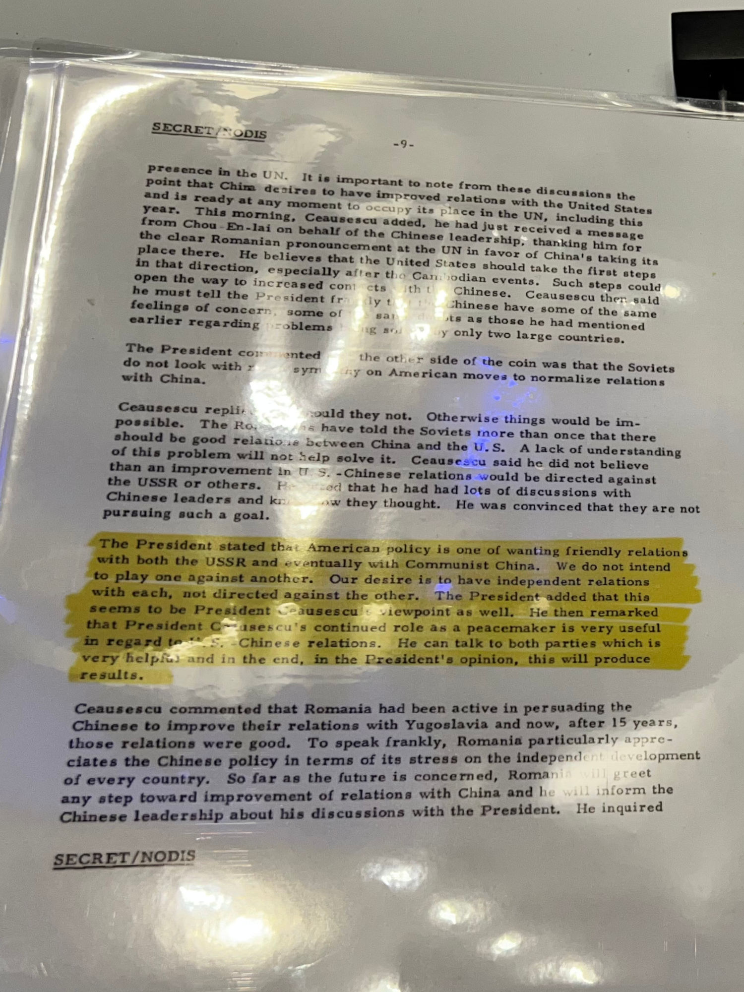 Nixon Documents Ceausescu