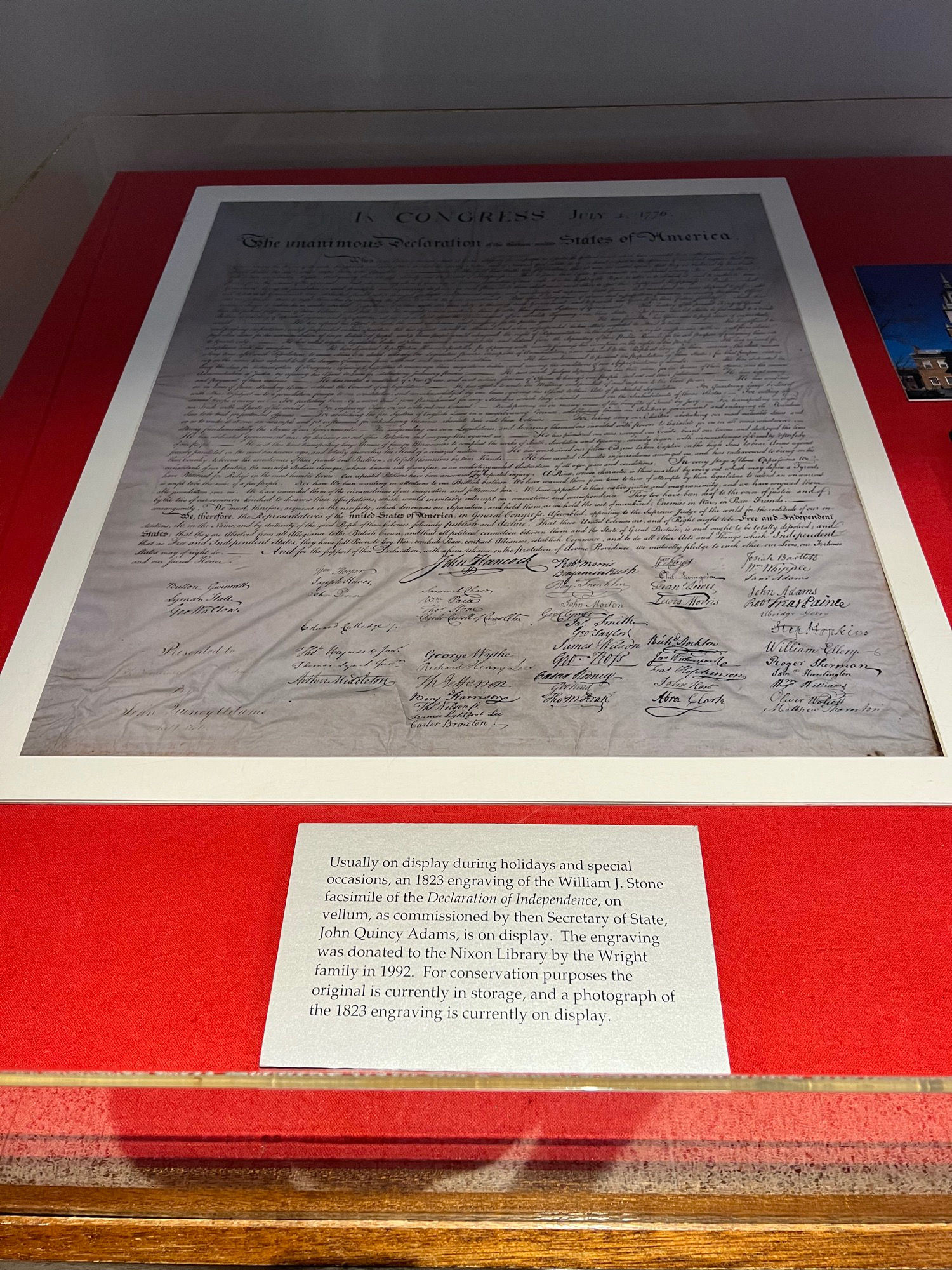 Declaration of Independence 1823 Engraving