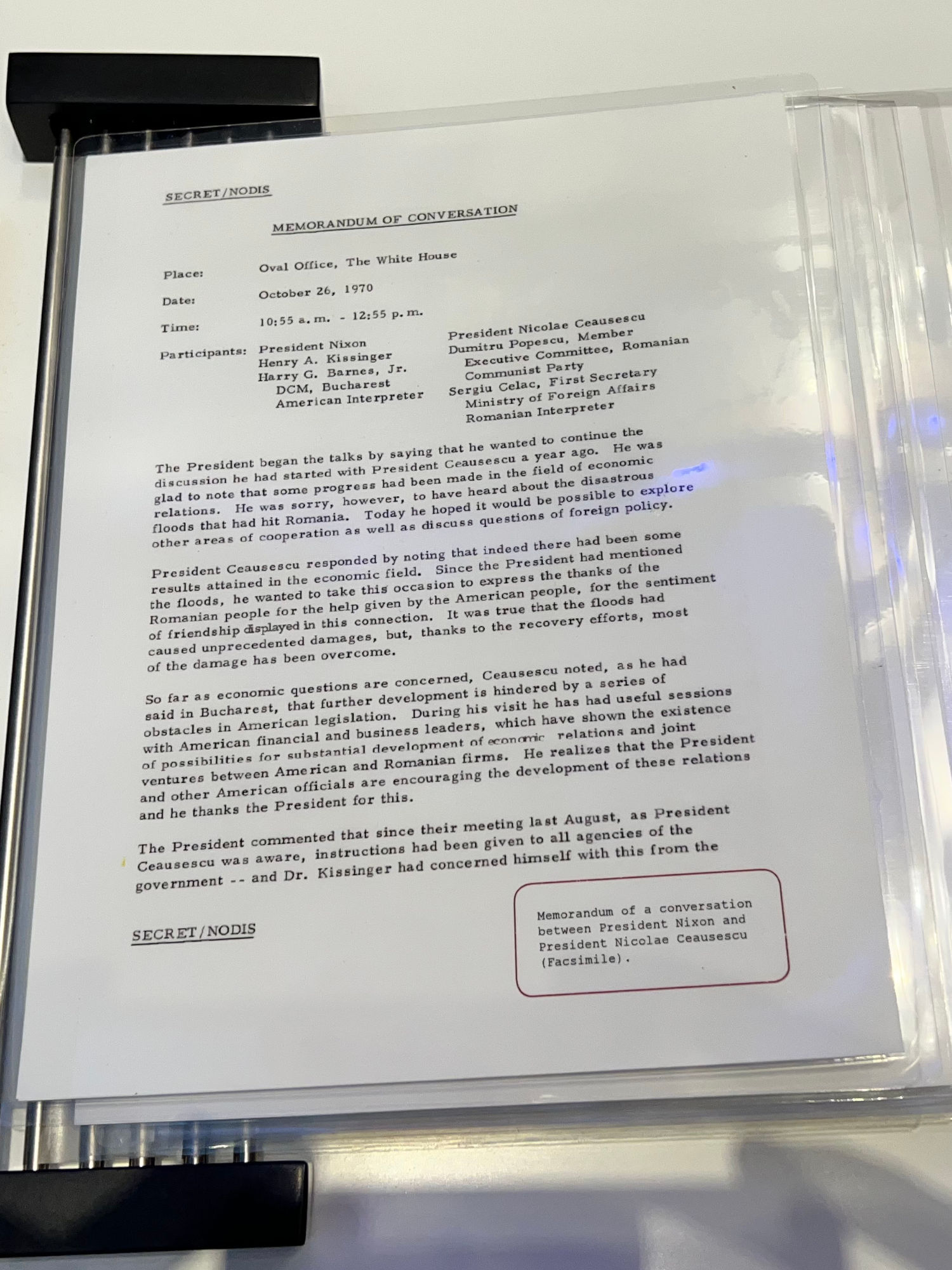 Nixon Documents Ceausescu