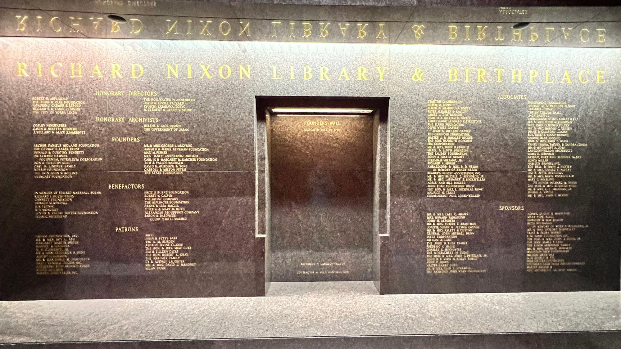Nixon Library Benefactors