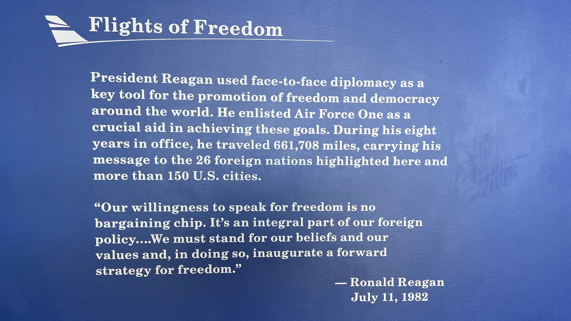 Reagan Library Flights of Freedom