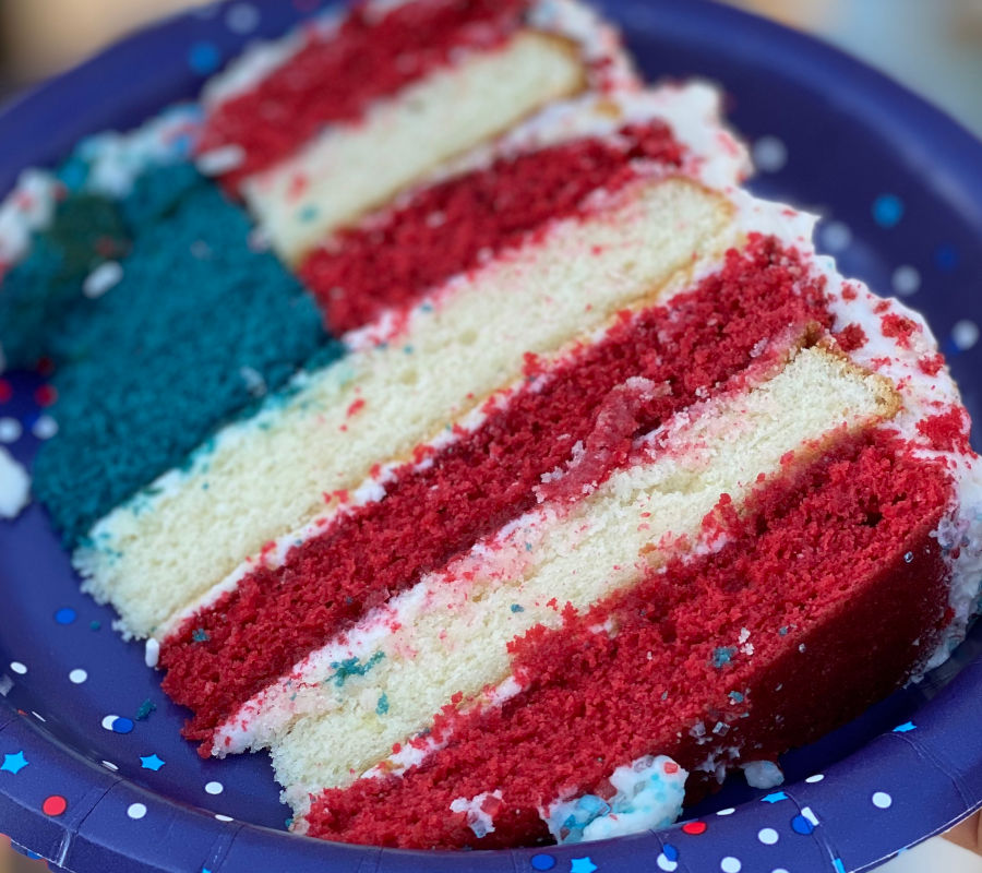 4th of July American Flag Cake