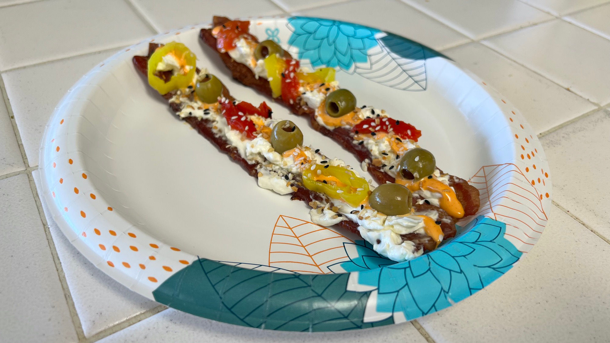 Ants on a Bacon Log Olives