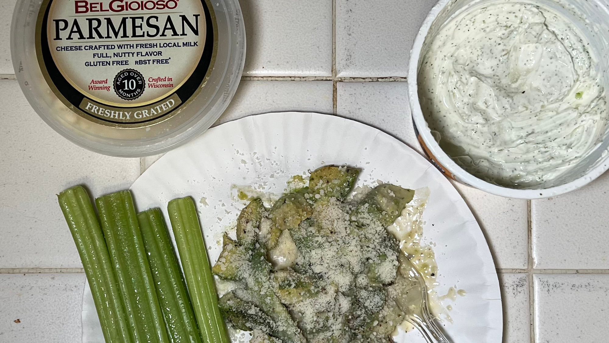 Avocados Salt and Pepper and Parmesan