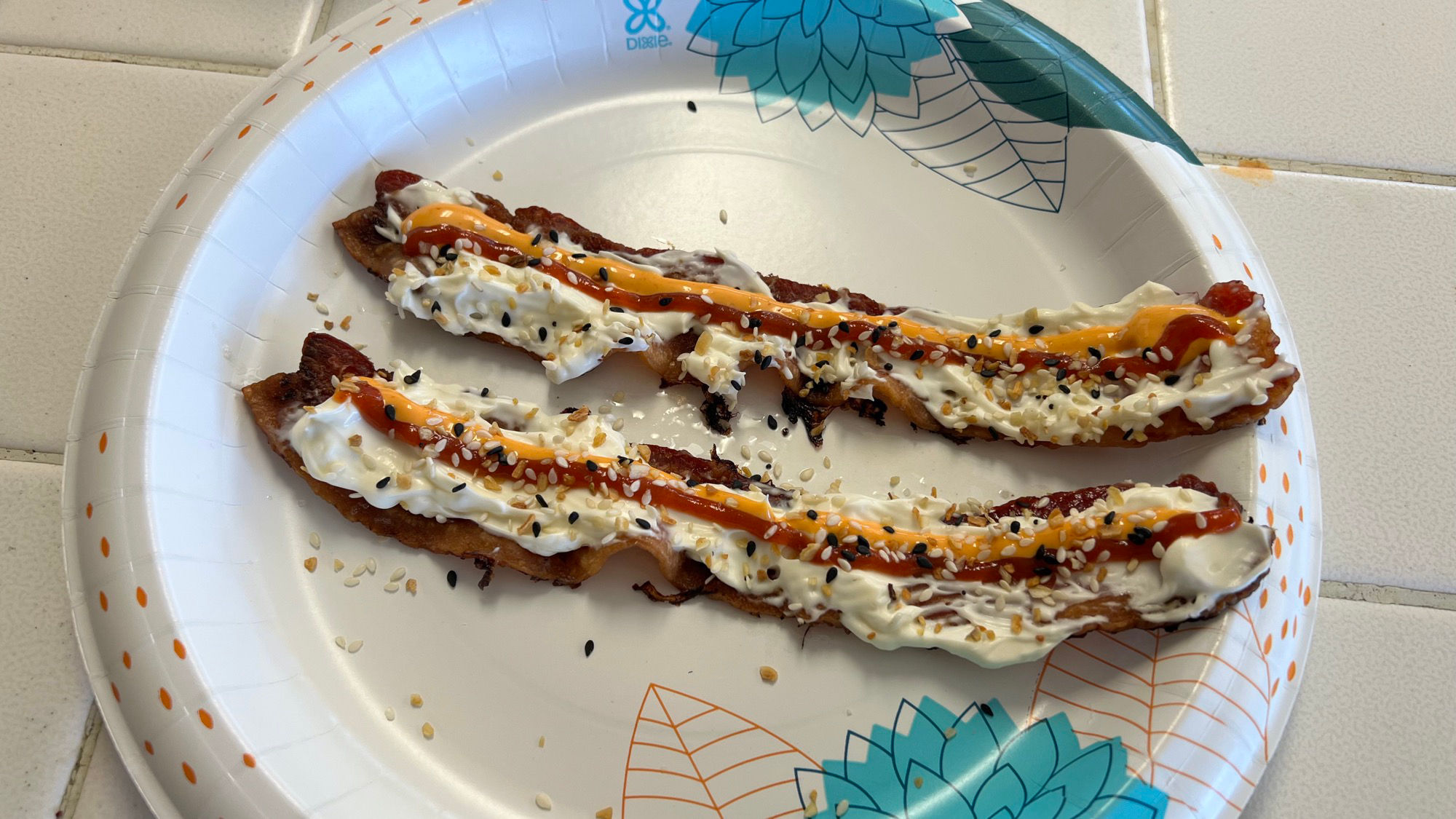 Bacon and Cream Cheese Plate