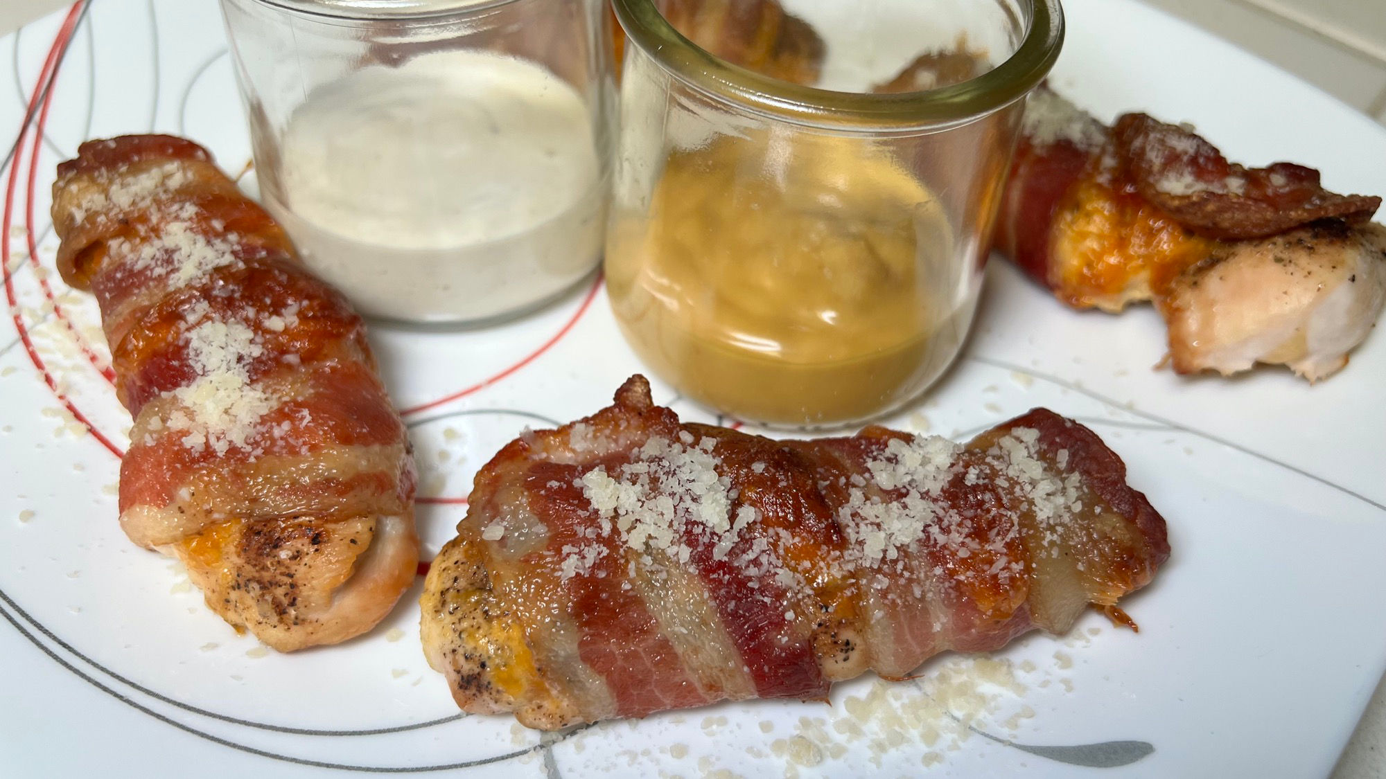 Bacon Wrapped Cheesy Chicken