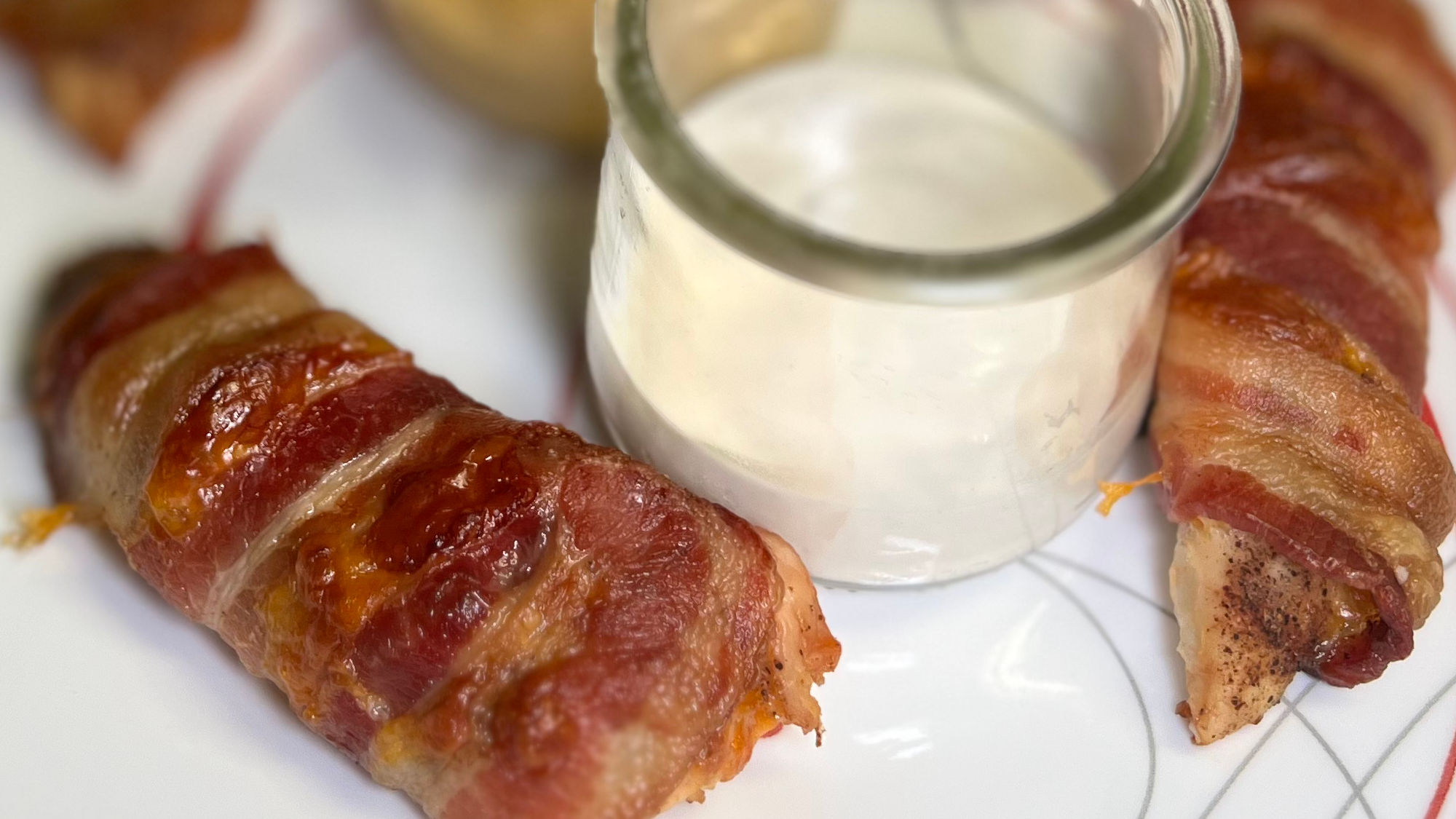 Bacon Wrapped Cheesy Chicken Plate