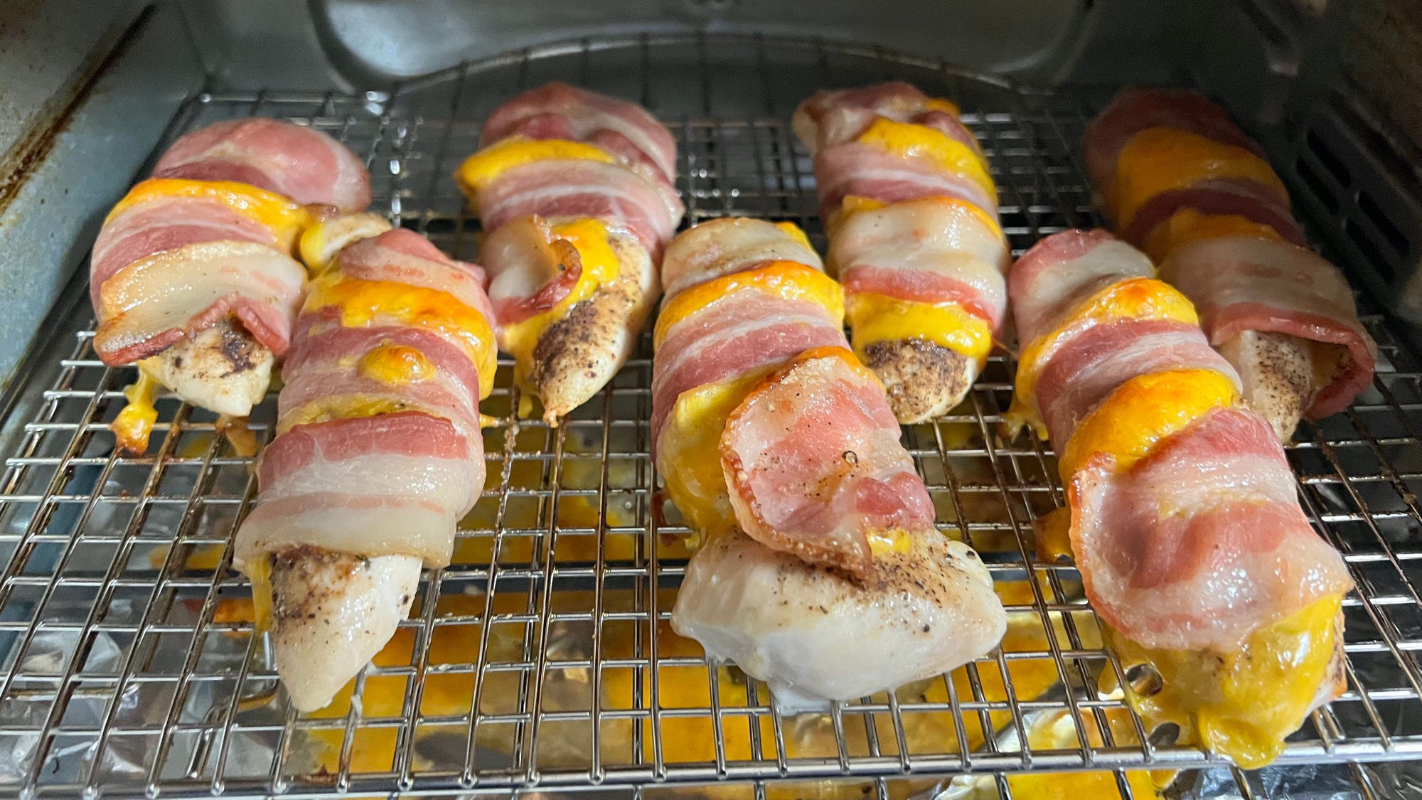 Bacon Wrapped Cheesy Chicken Longer