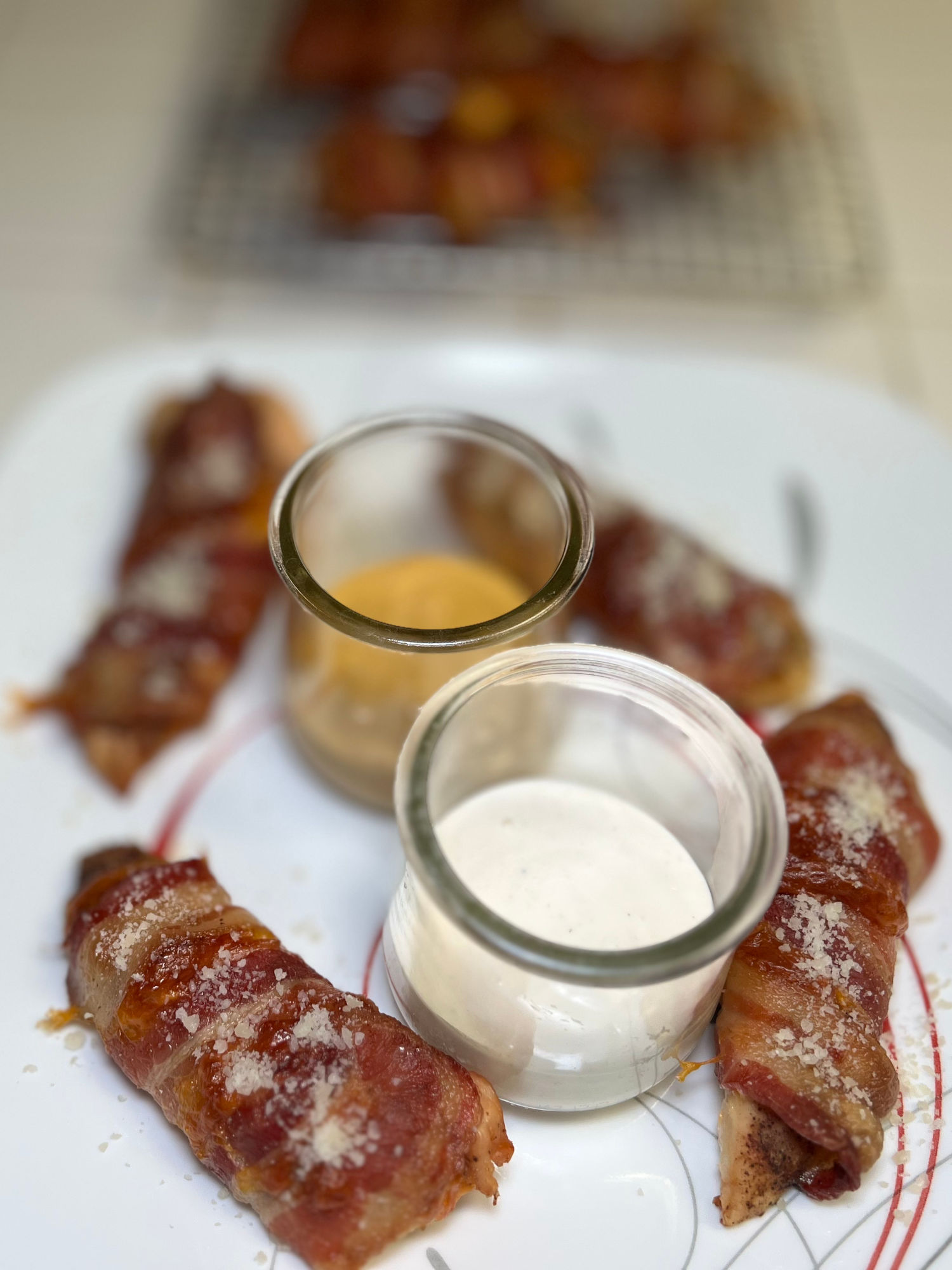 Bacon Wrapped Cheesy Chicken Plate