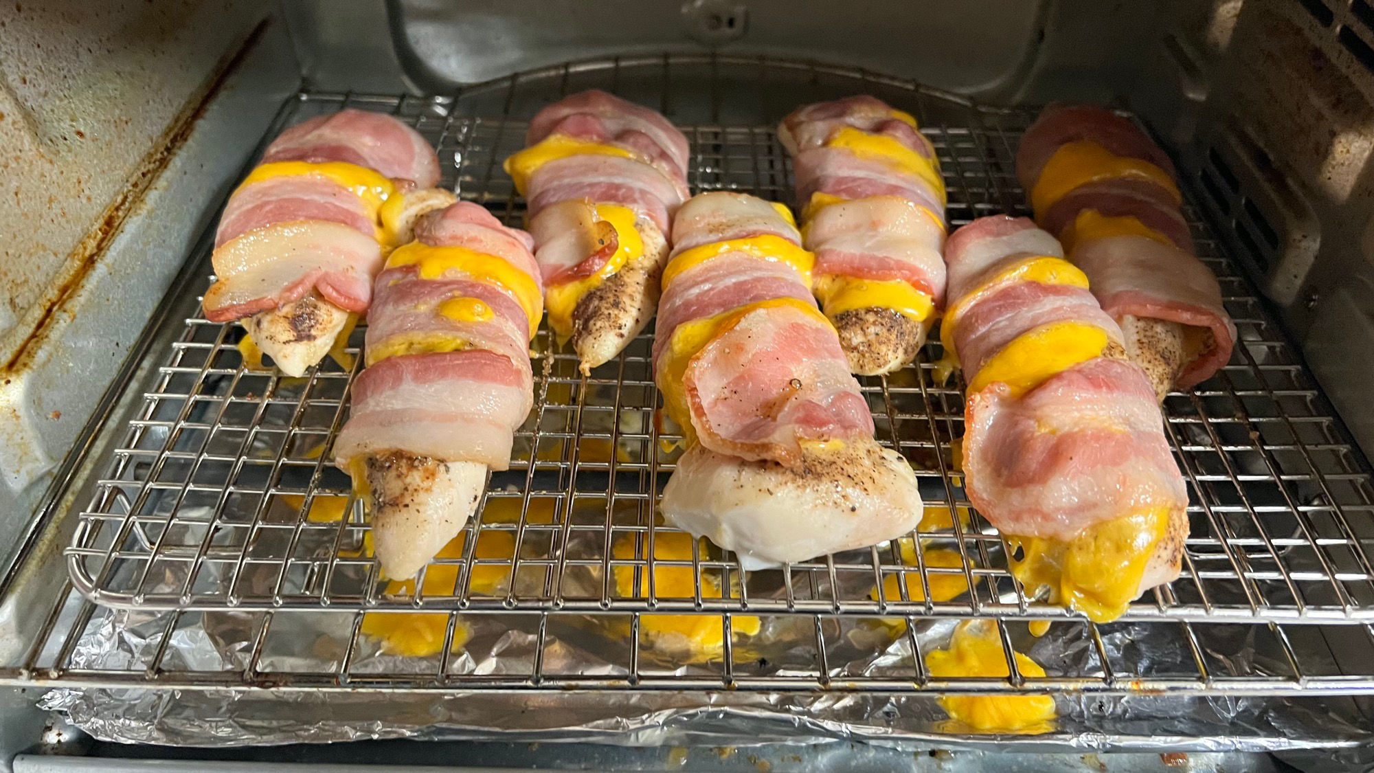 Bacon Wrapped Cheesy Chicken Toaster