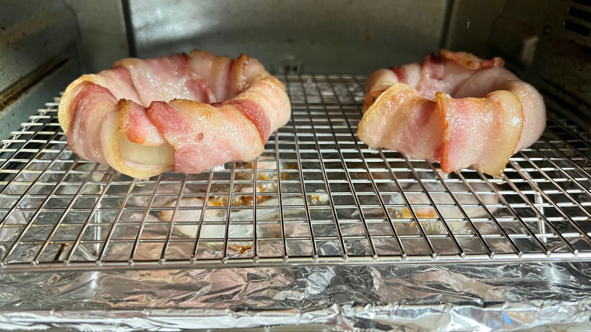 Bacon Wrapped Onion Rings Check
