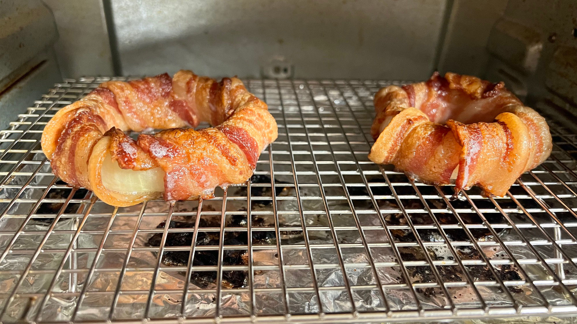 Bacon Wrapped Onion Rings Check
