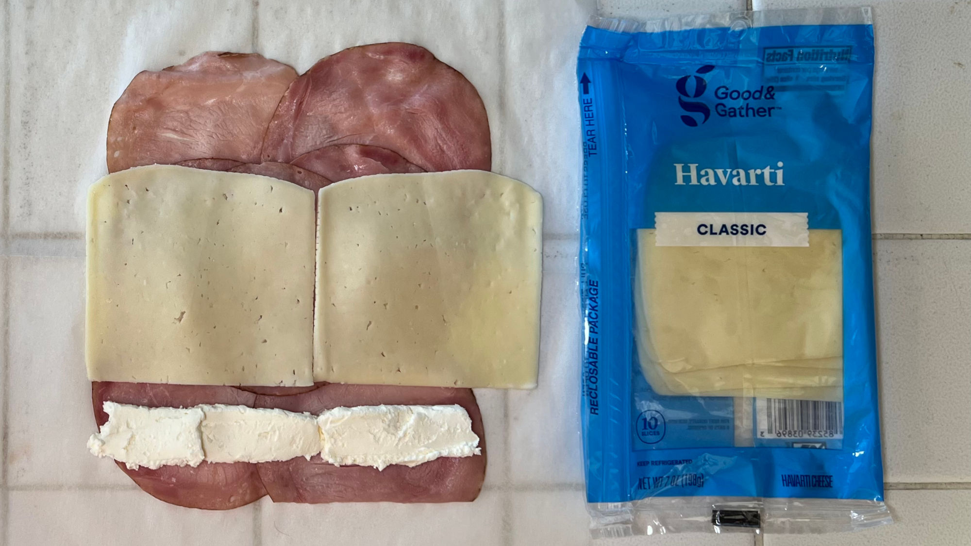 Baked Ham & Pickle Melts Havarti