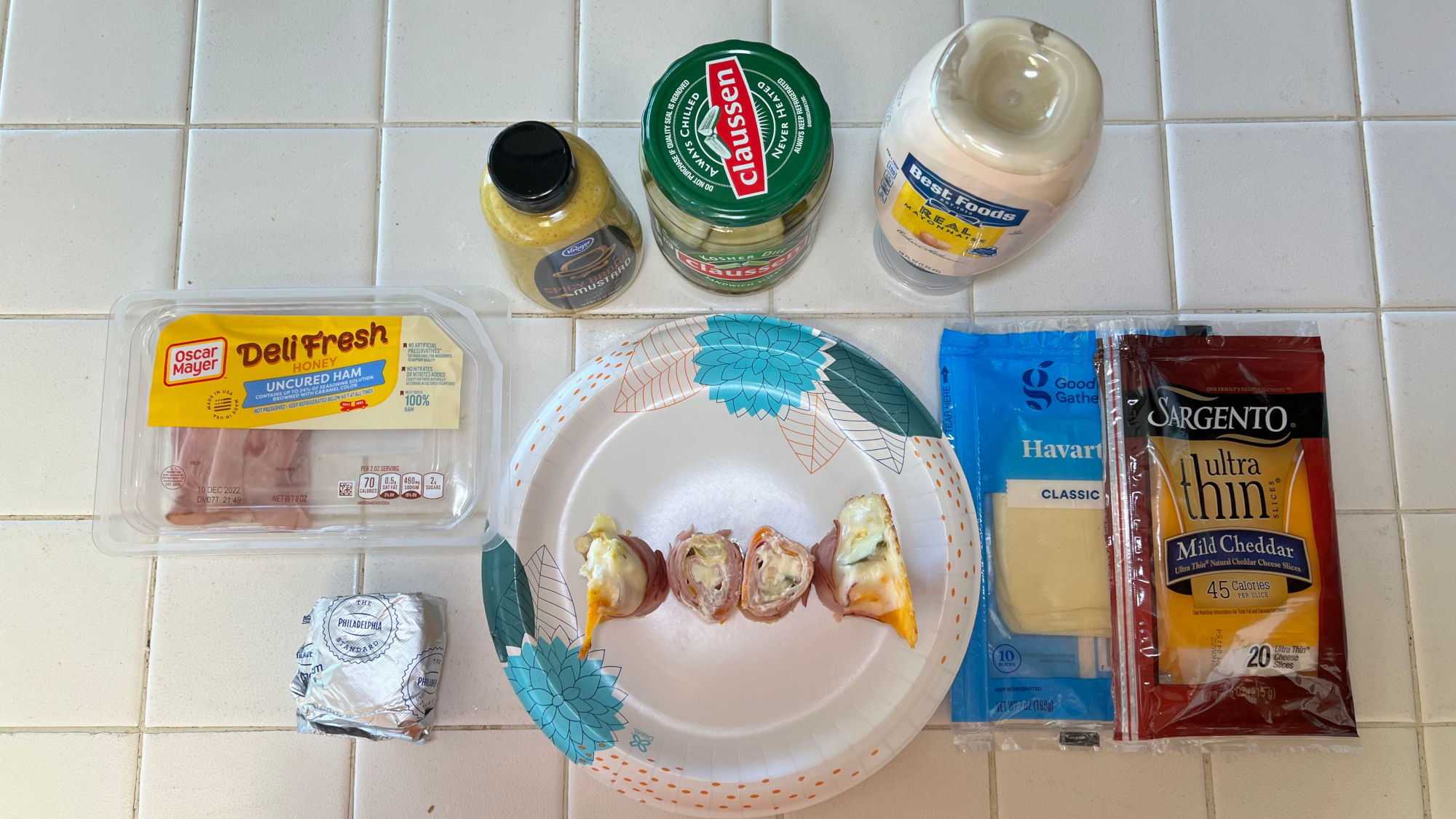 Baked & Ham Pickle Melts Ingredients