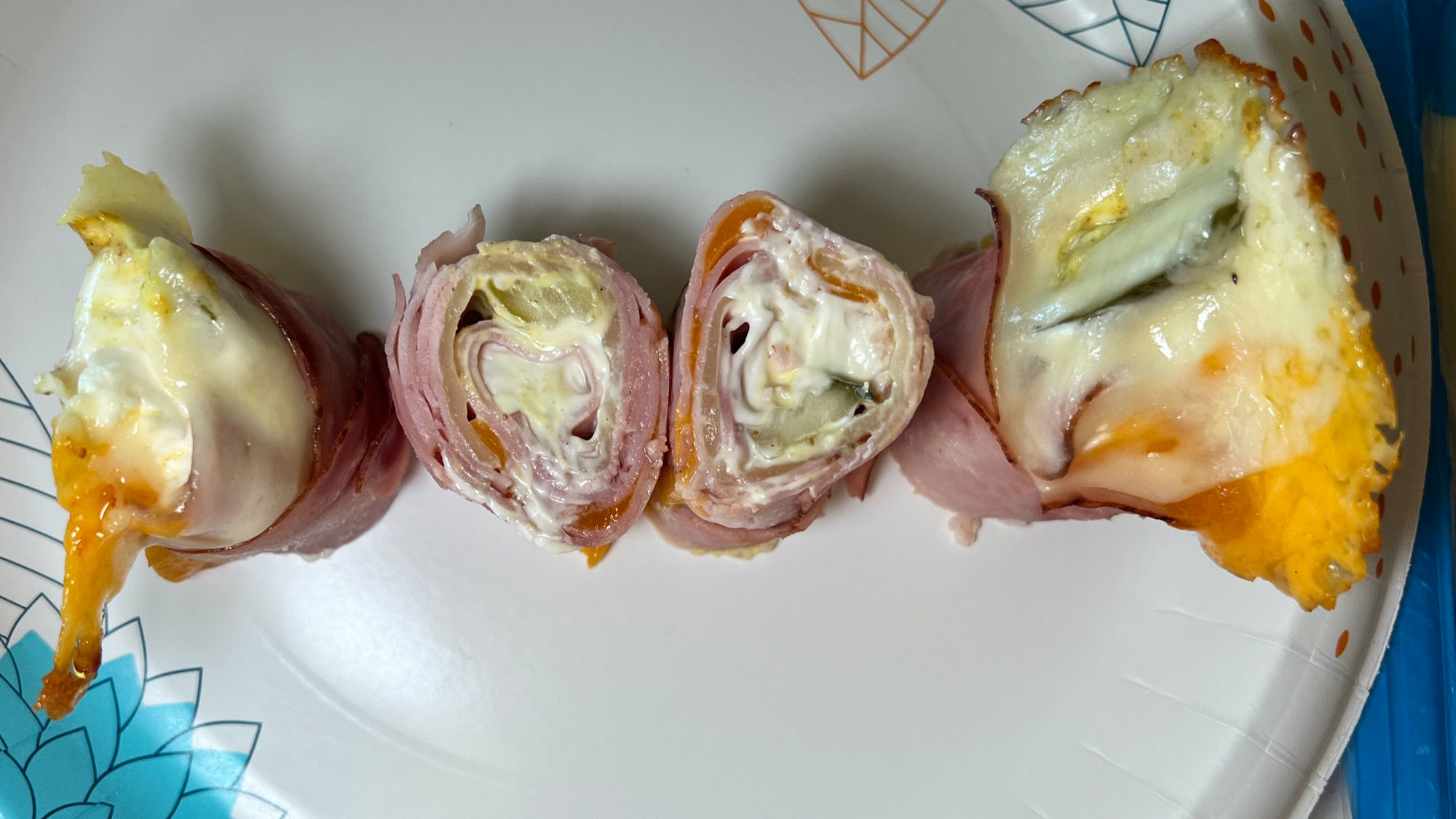 Baked Ham & Pickle Melts Sliced