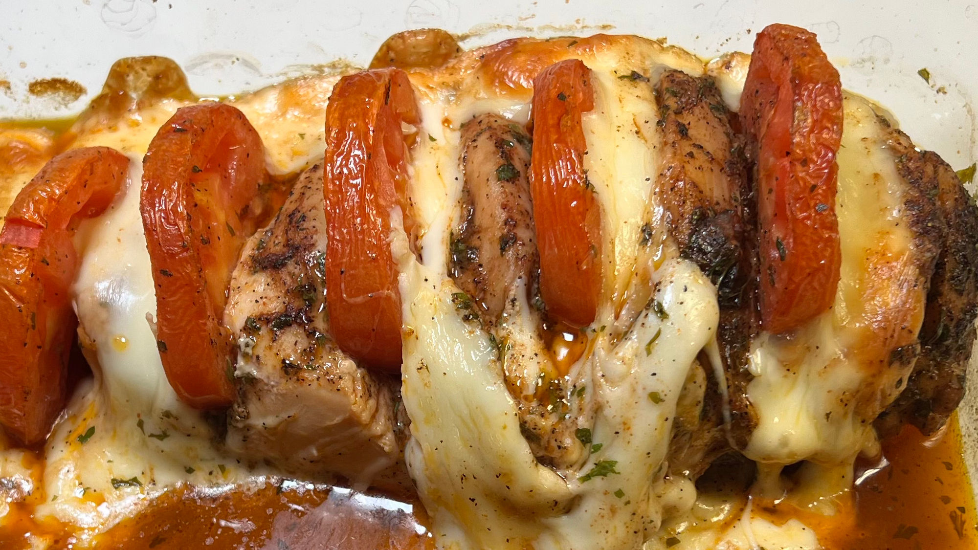 Cheesy Tomato Chicken Melty