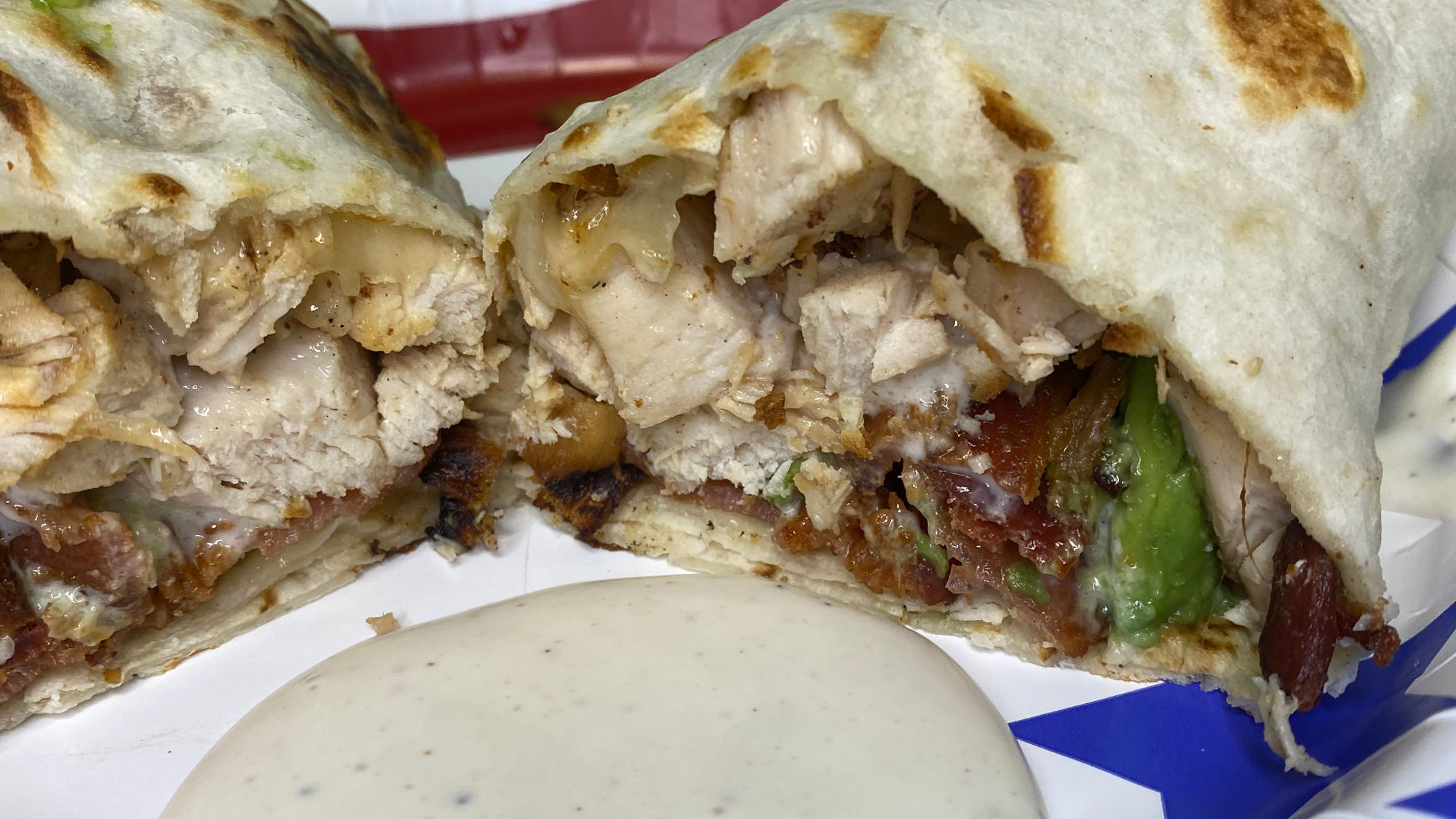 Chicken Bacon Avocado Burrito Enjoy