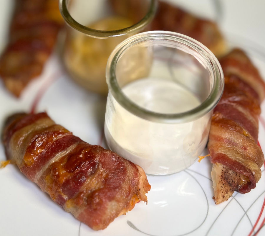 Bacon Wrapped Cheesy Chicken