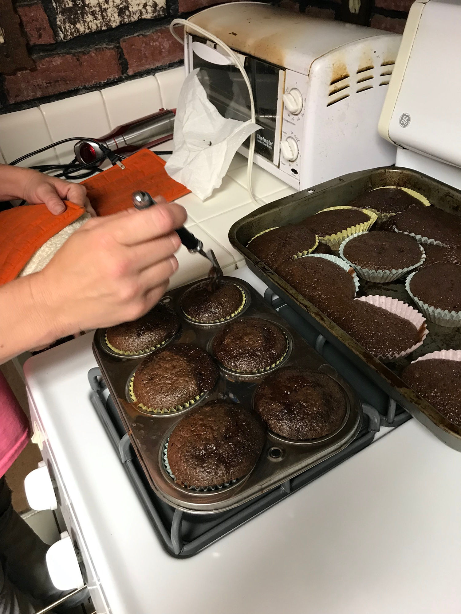 Chocolate Cupcakes Fork Method