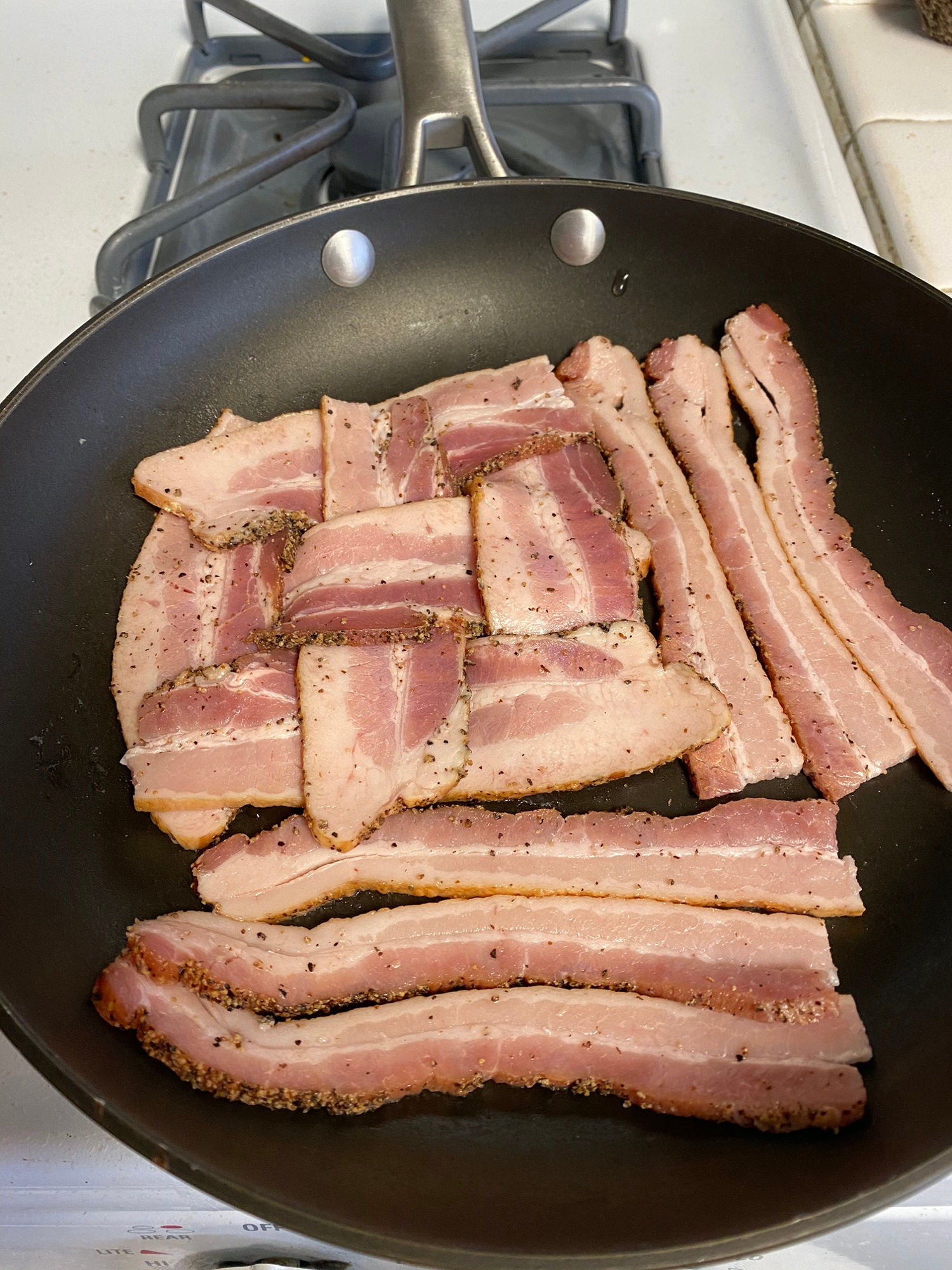 Conventional Oven Bacon in a Pan