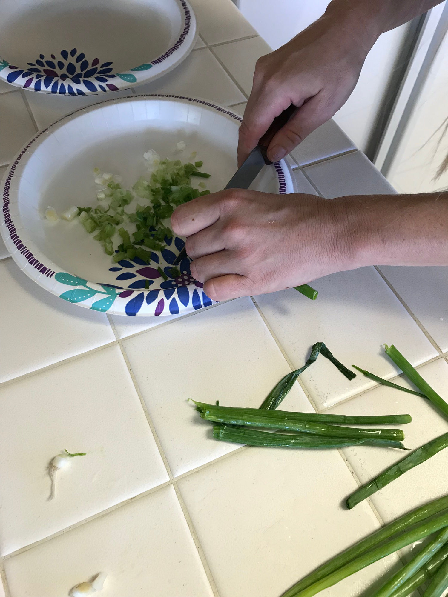 Crack Chicken Slice Green Onion