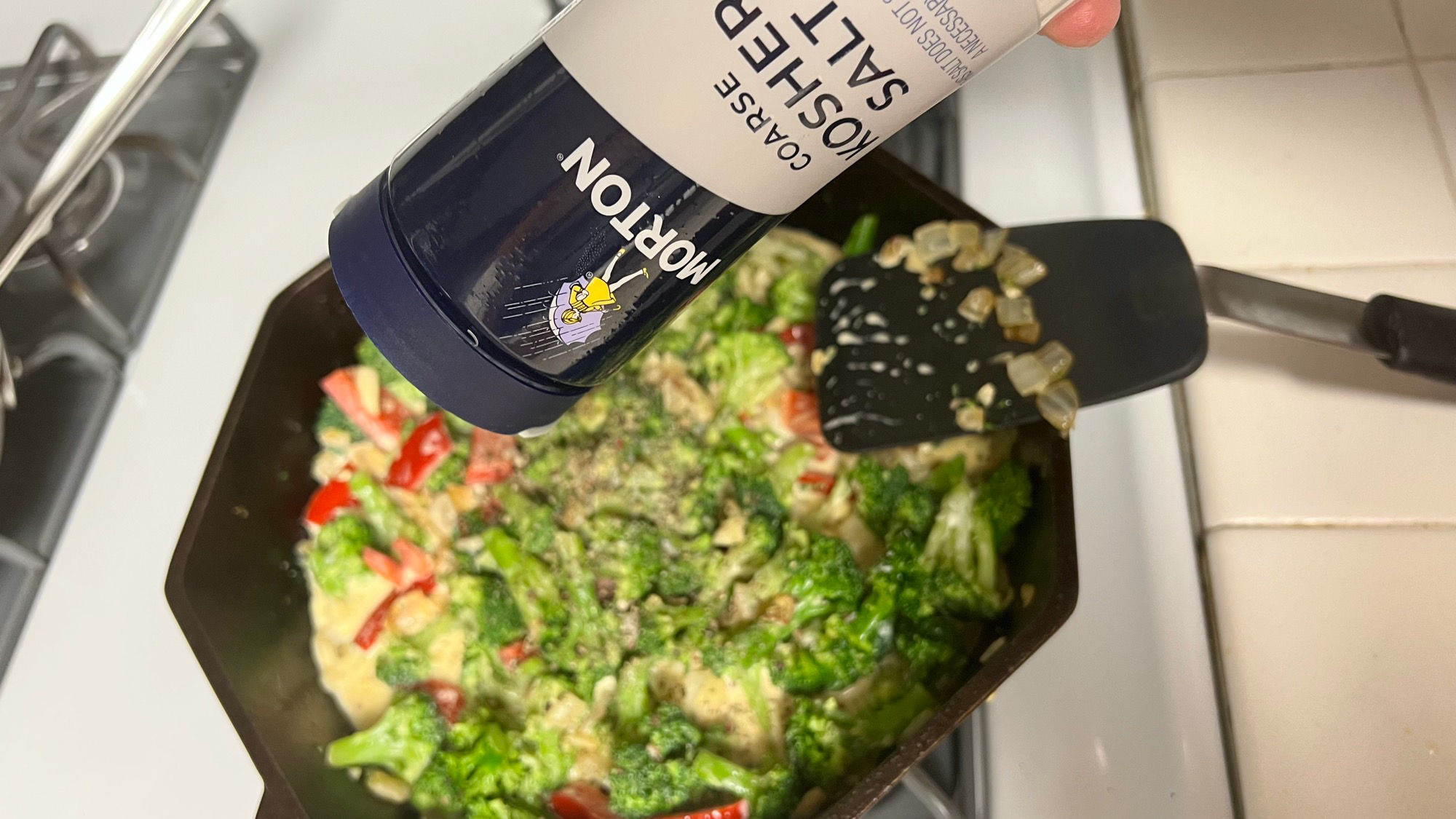 Creamy Brocoli add Salt