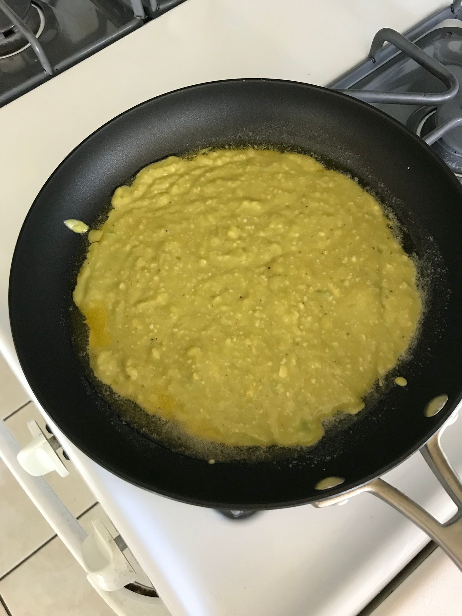 Add Avocado Mixture Green Avocado Omelette Add Avocado Mixture