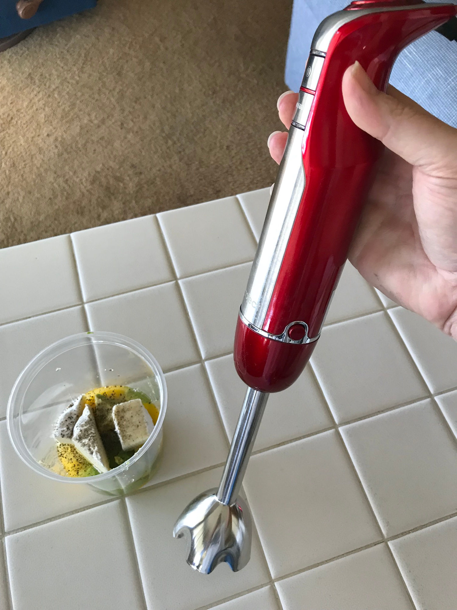 Immersion Blender Green Avocado Omelette Immersion Blender