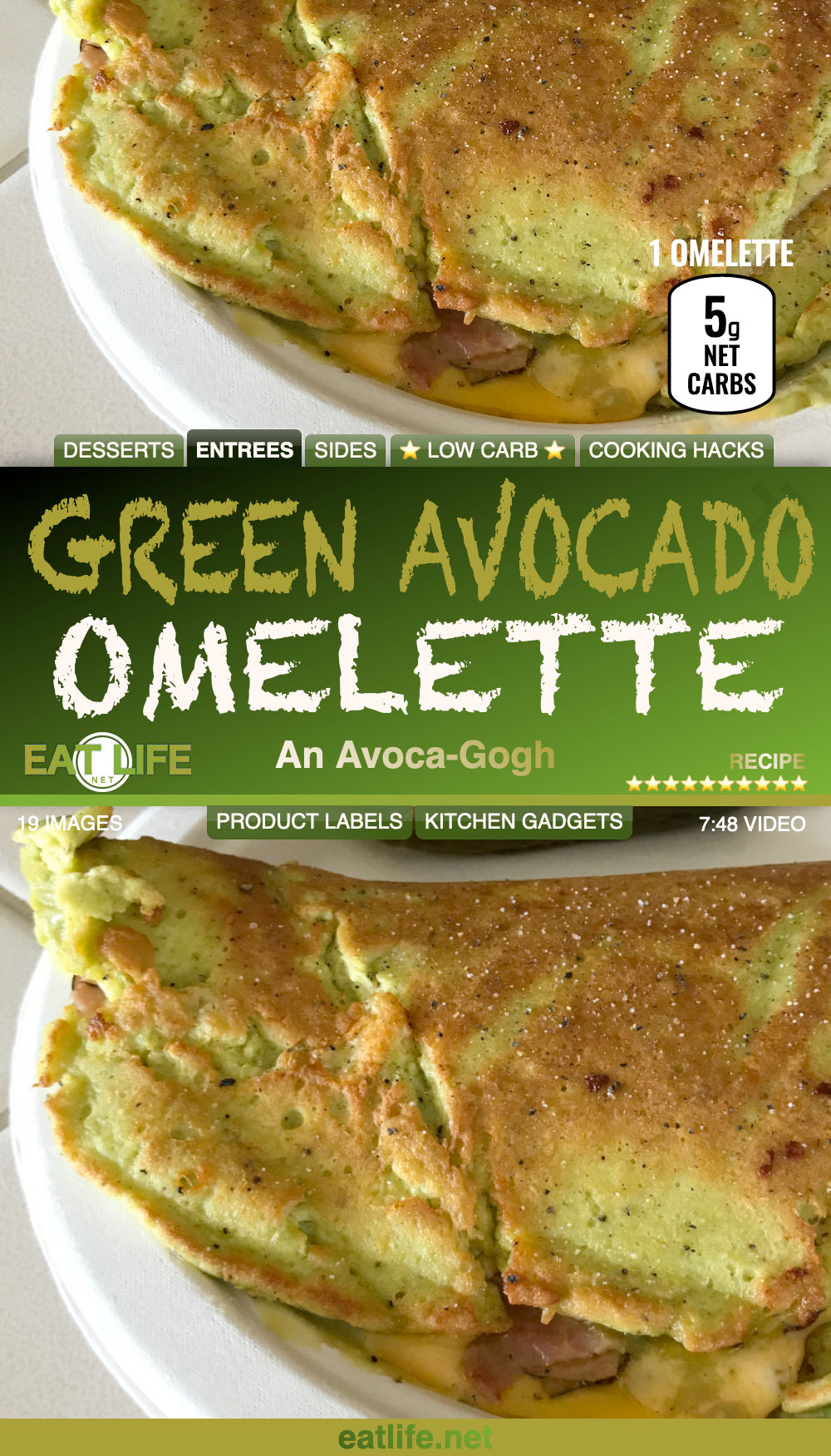 Green Avocado Omelette