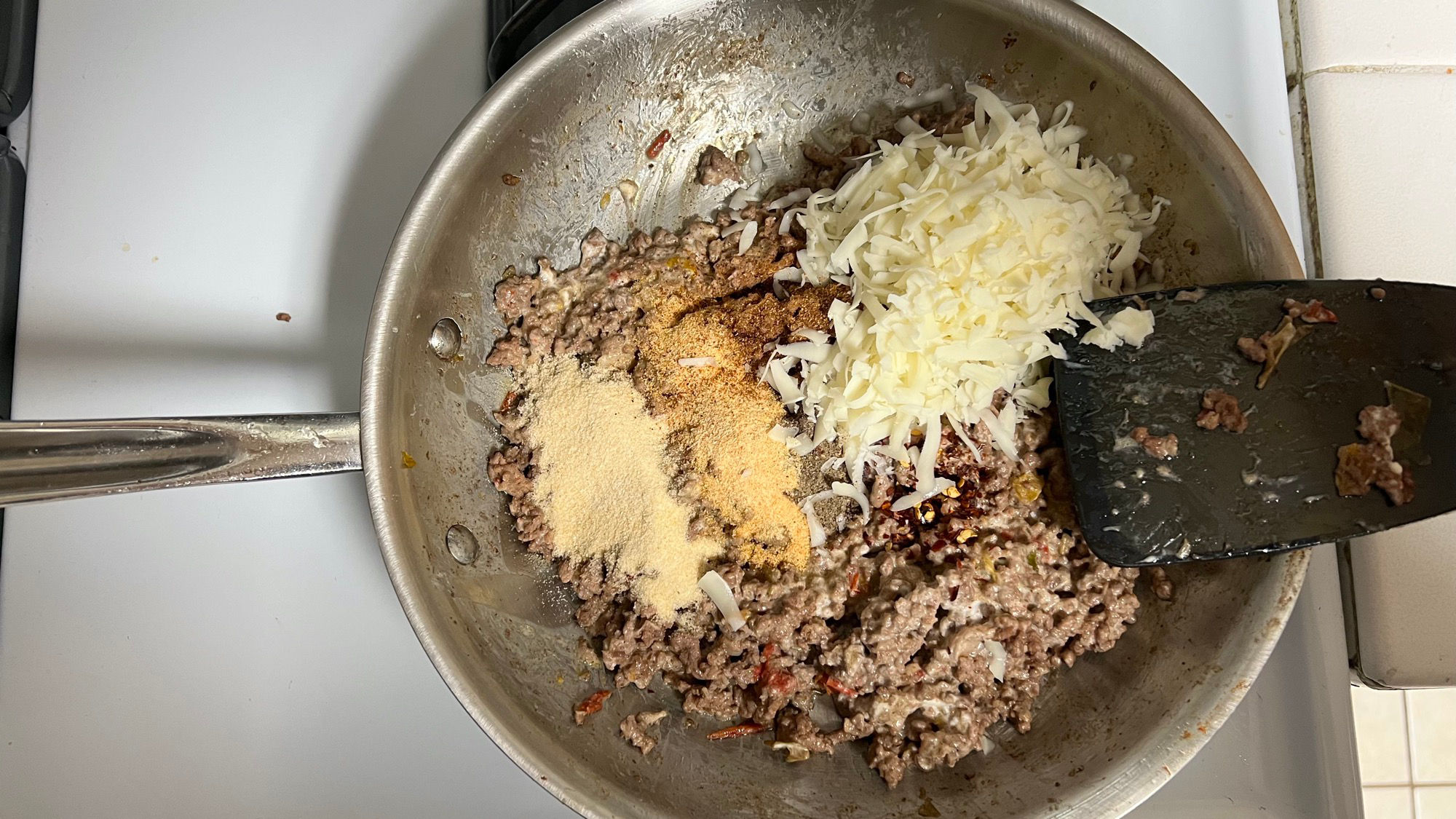 Add Half the Mozzarella Ground Beef Casserole Add Half the Mozzarella