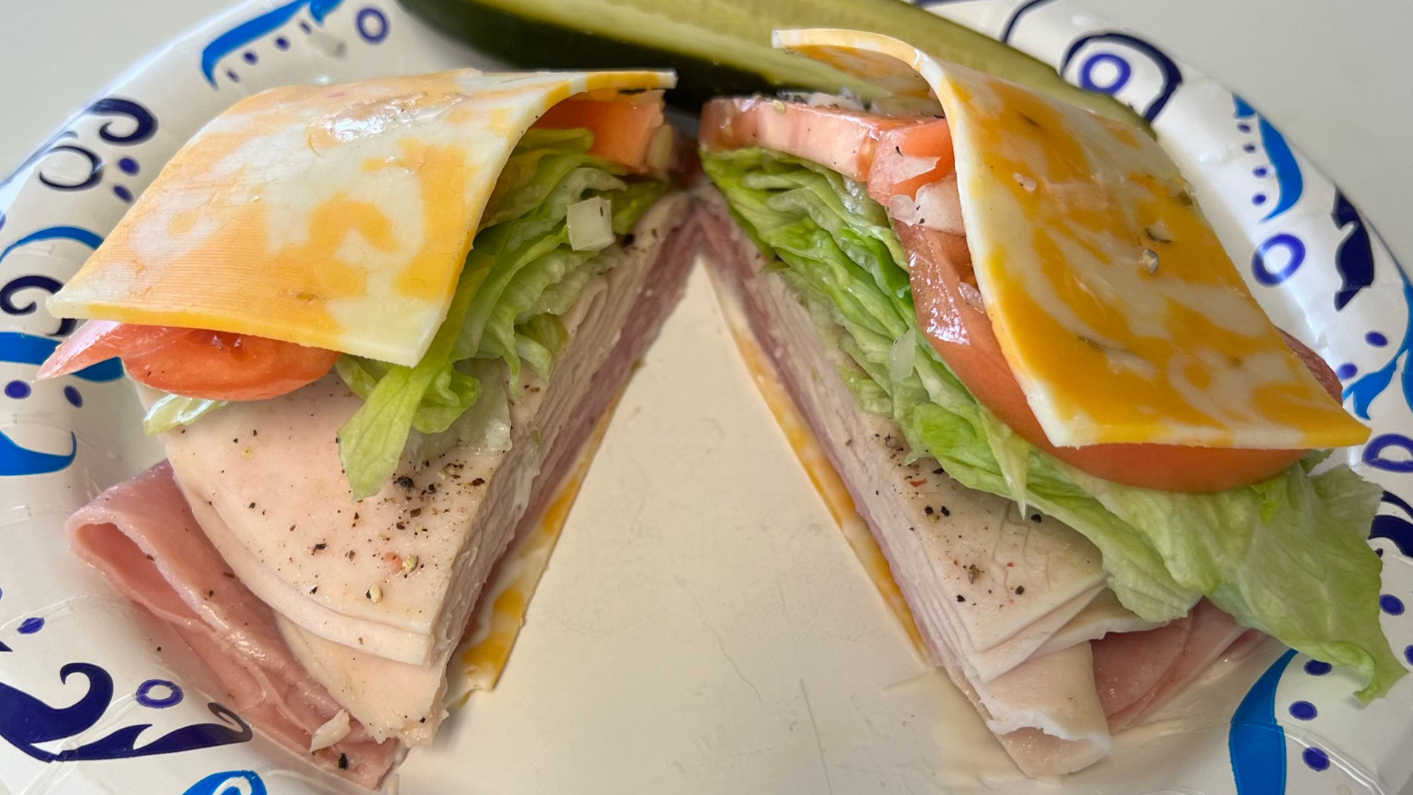 Cut in Half Half Cheesewich Cut in Half