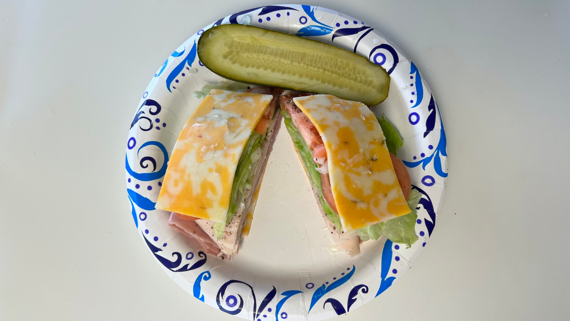 Cut in Half Half Cheesewich Cut in Half