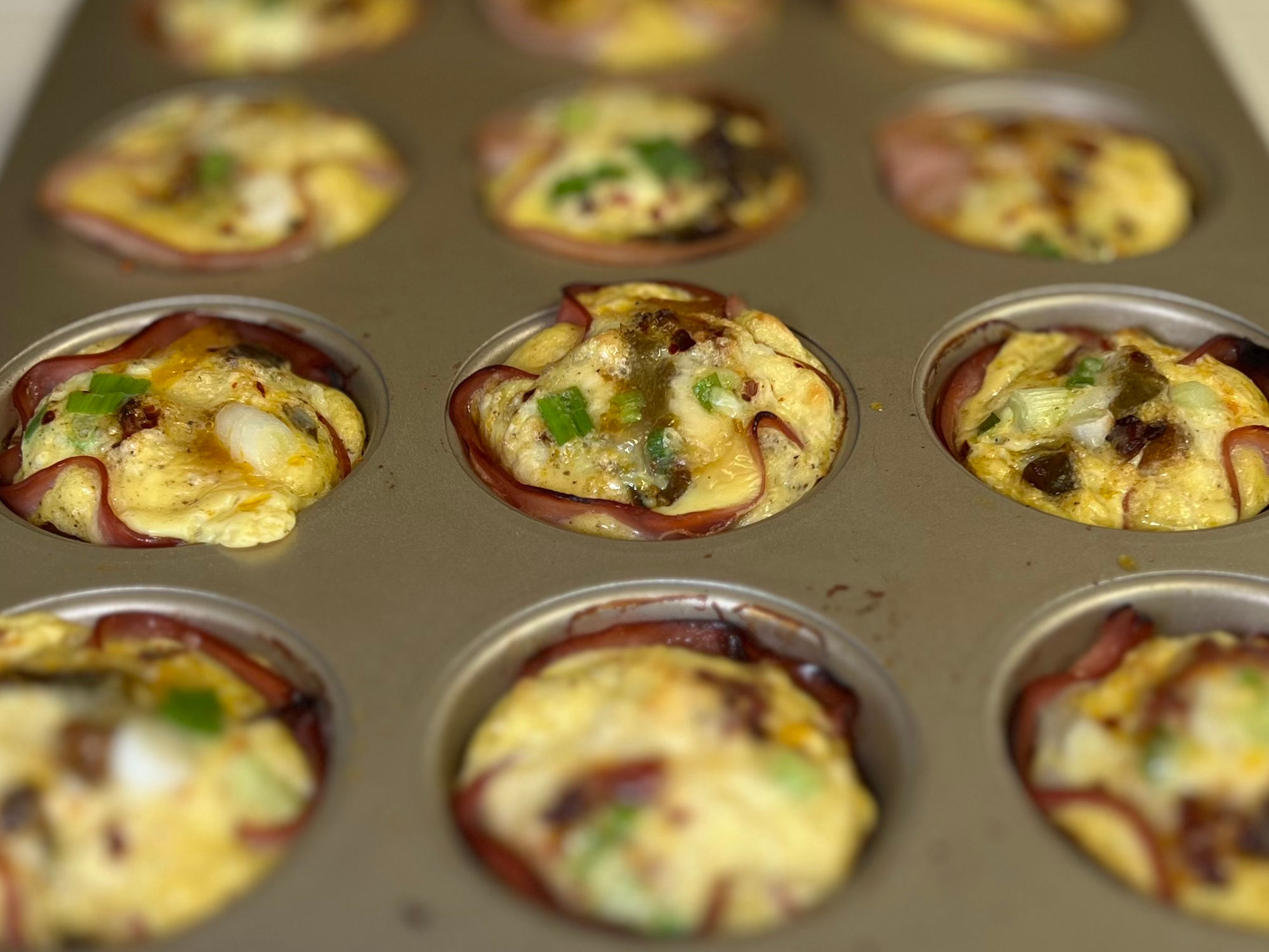 Ham and Cheese Egg Bites Finished