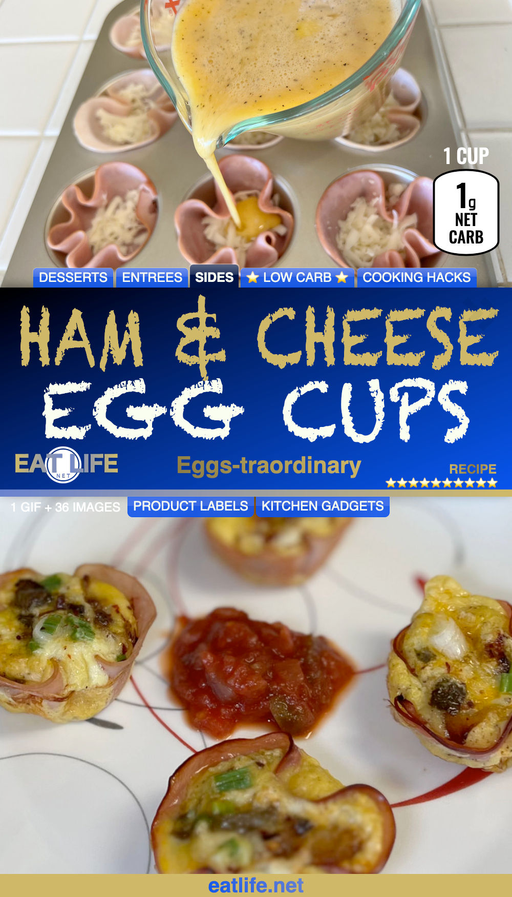 Ham and Cheese Egg Cups