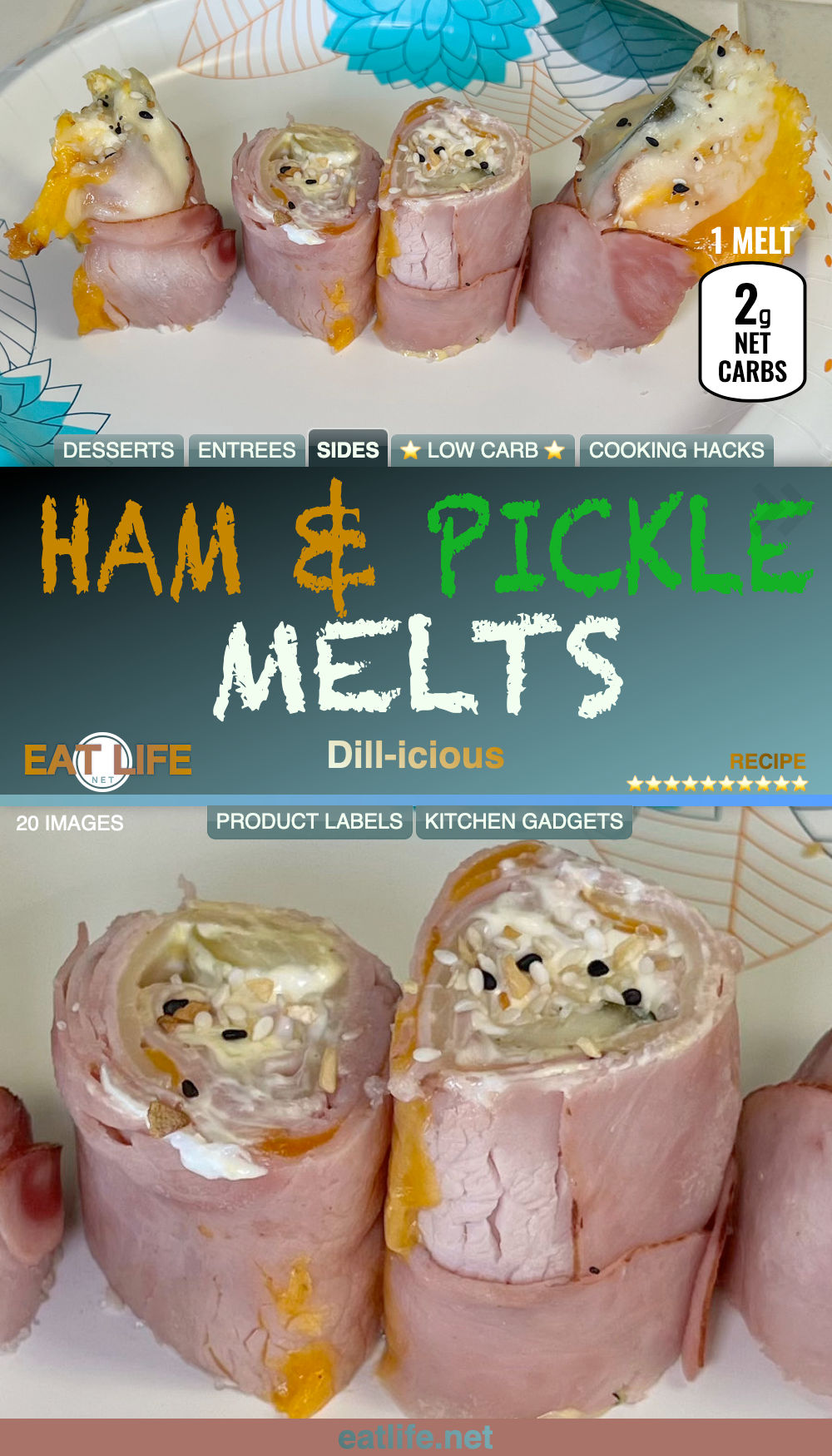 Baked Ham and Pickle Melts
