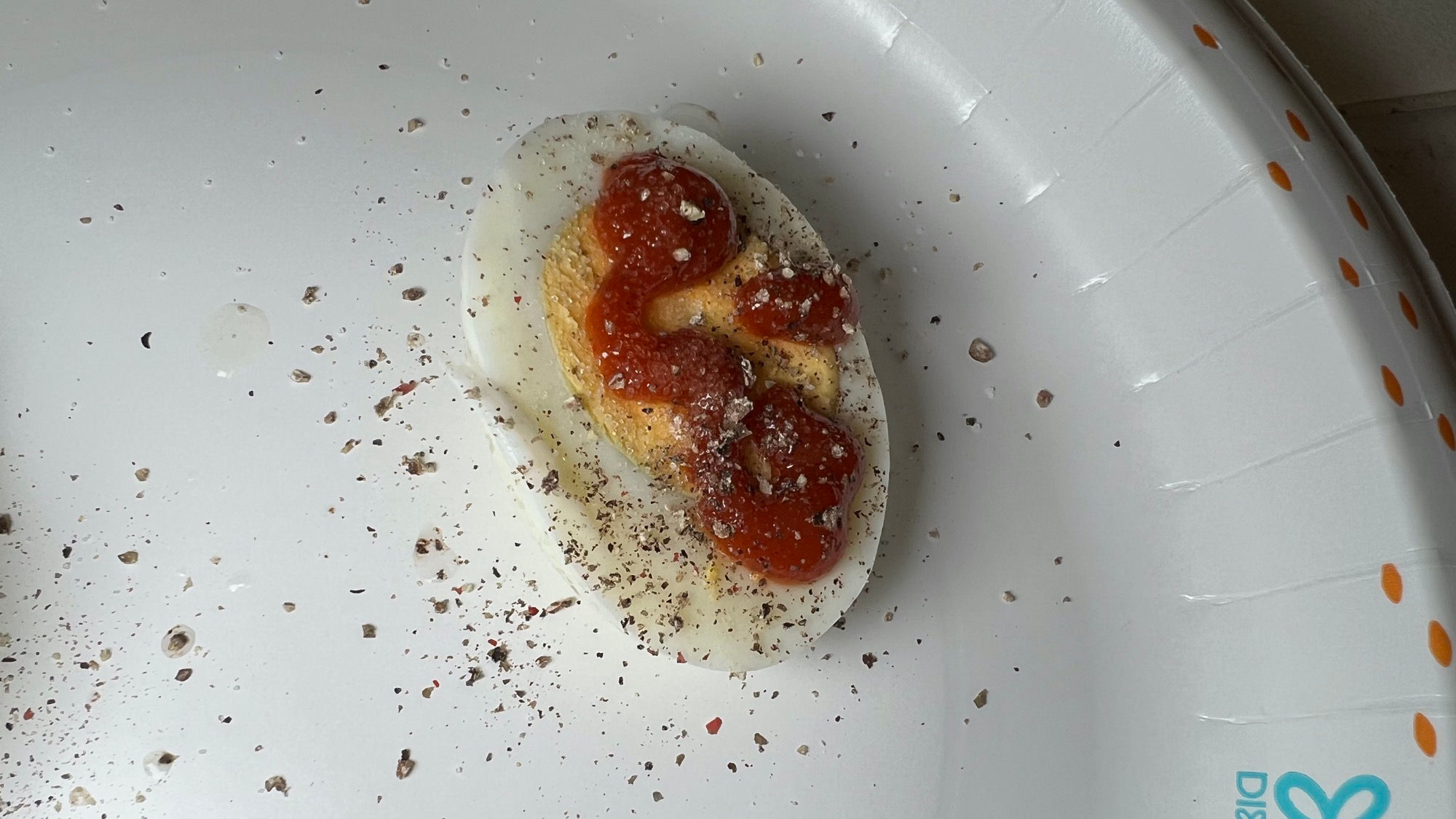 Hard Boiled Eggs Sriracha
